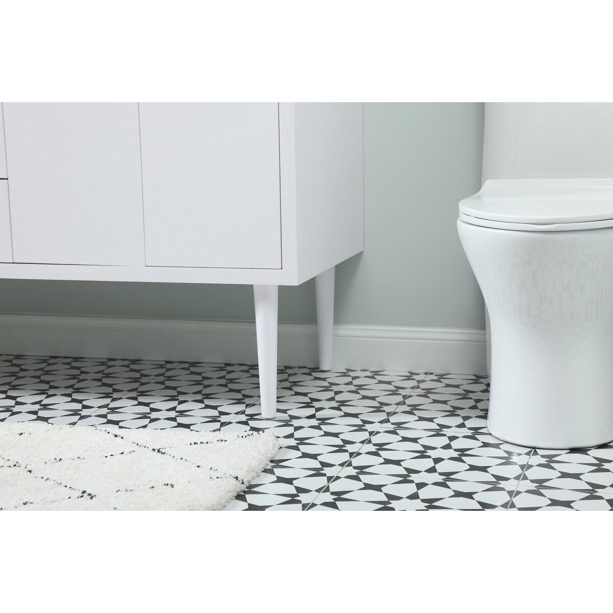 Shown in White finish