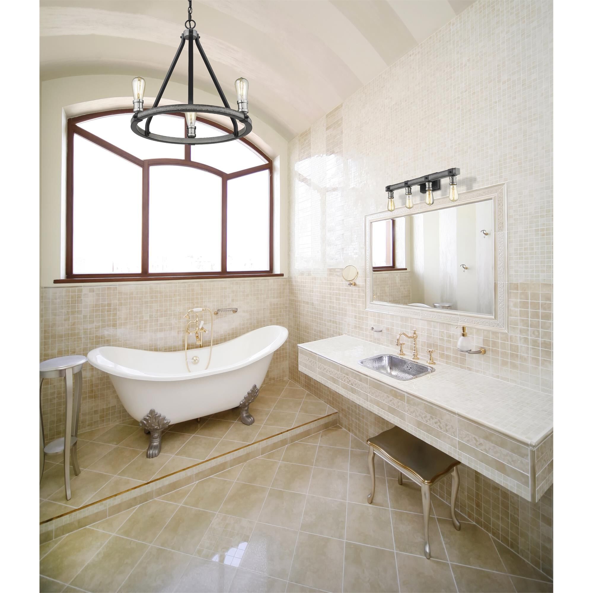 Kirkland 20 Inch 3 Light Chandelier,