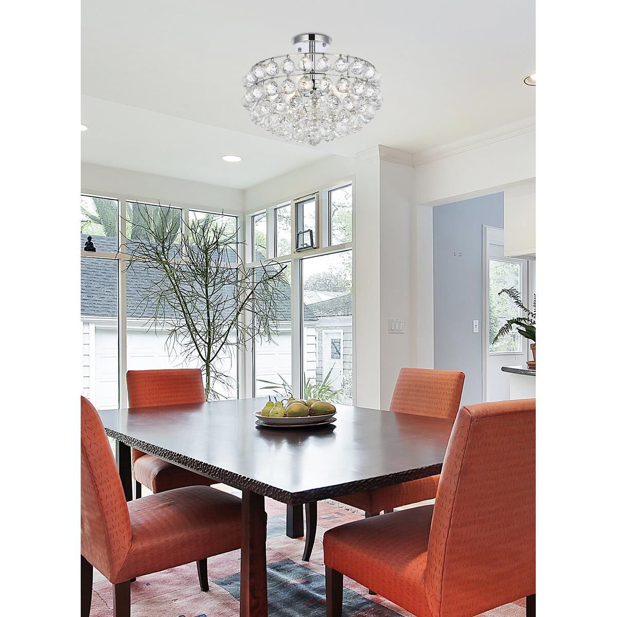 Savannah 16 Inch 3 Light Flush Mount by Elegant Lighting