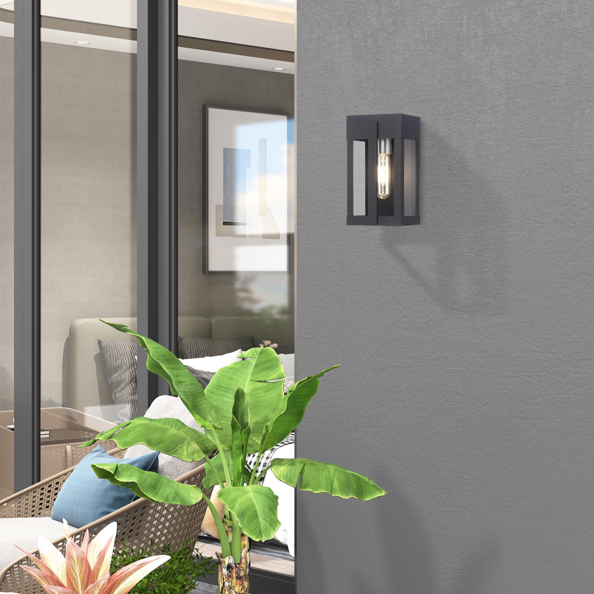 Shown in Black with Brushed Nickel Candles finish and Clear glass