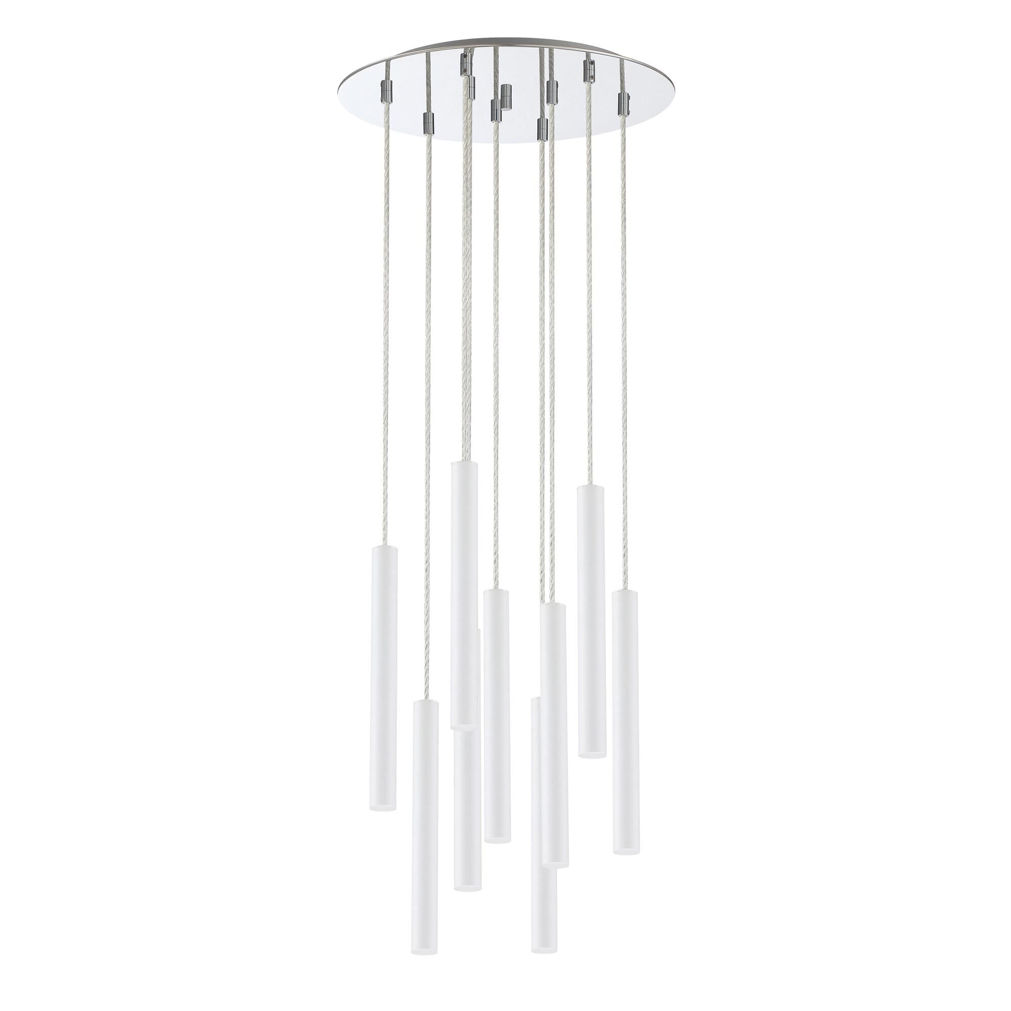 Shown in Chrome finish and Steel glass and Steel shade
