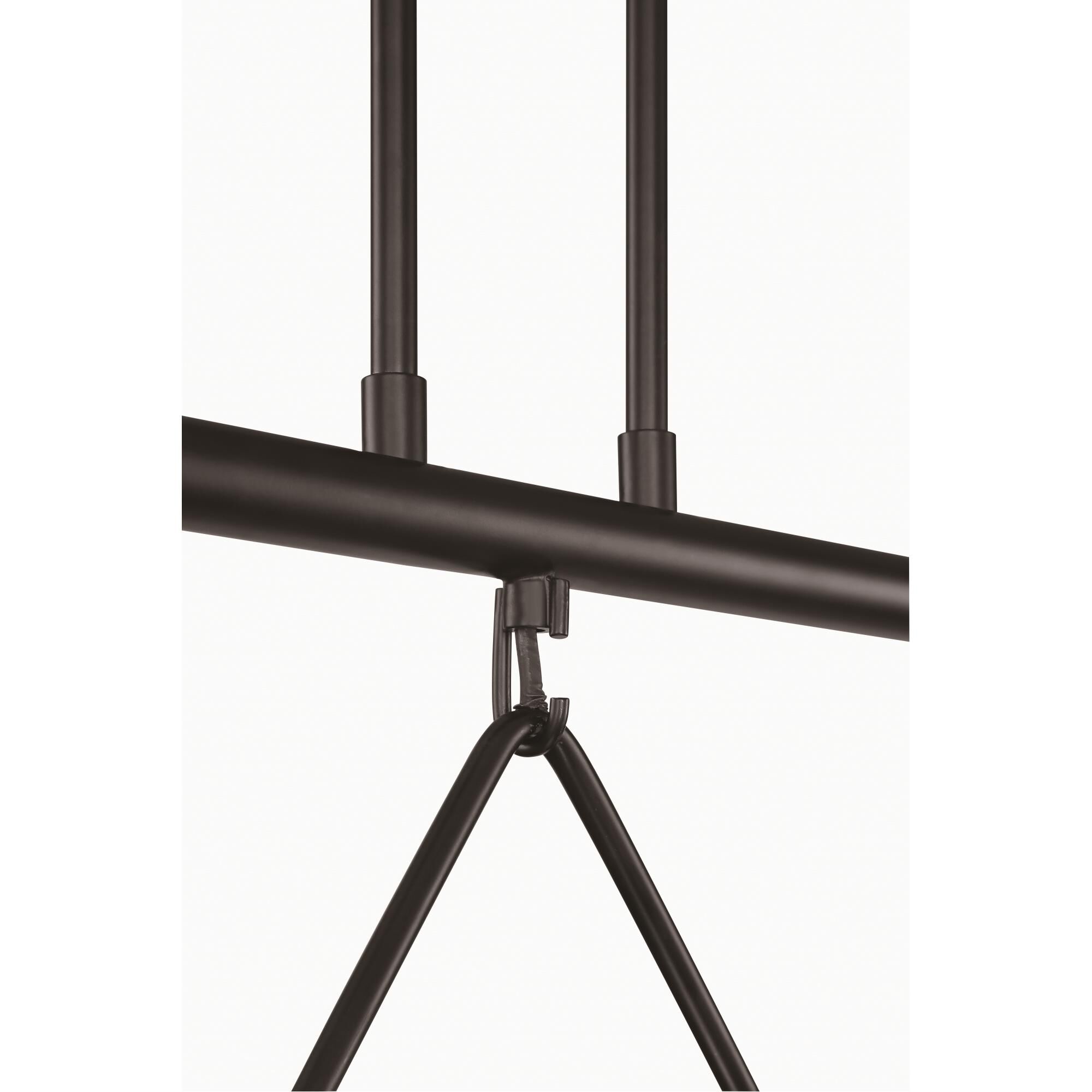 Shown in Flat Black finish and White Frosted glass