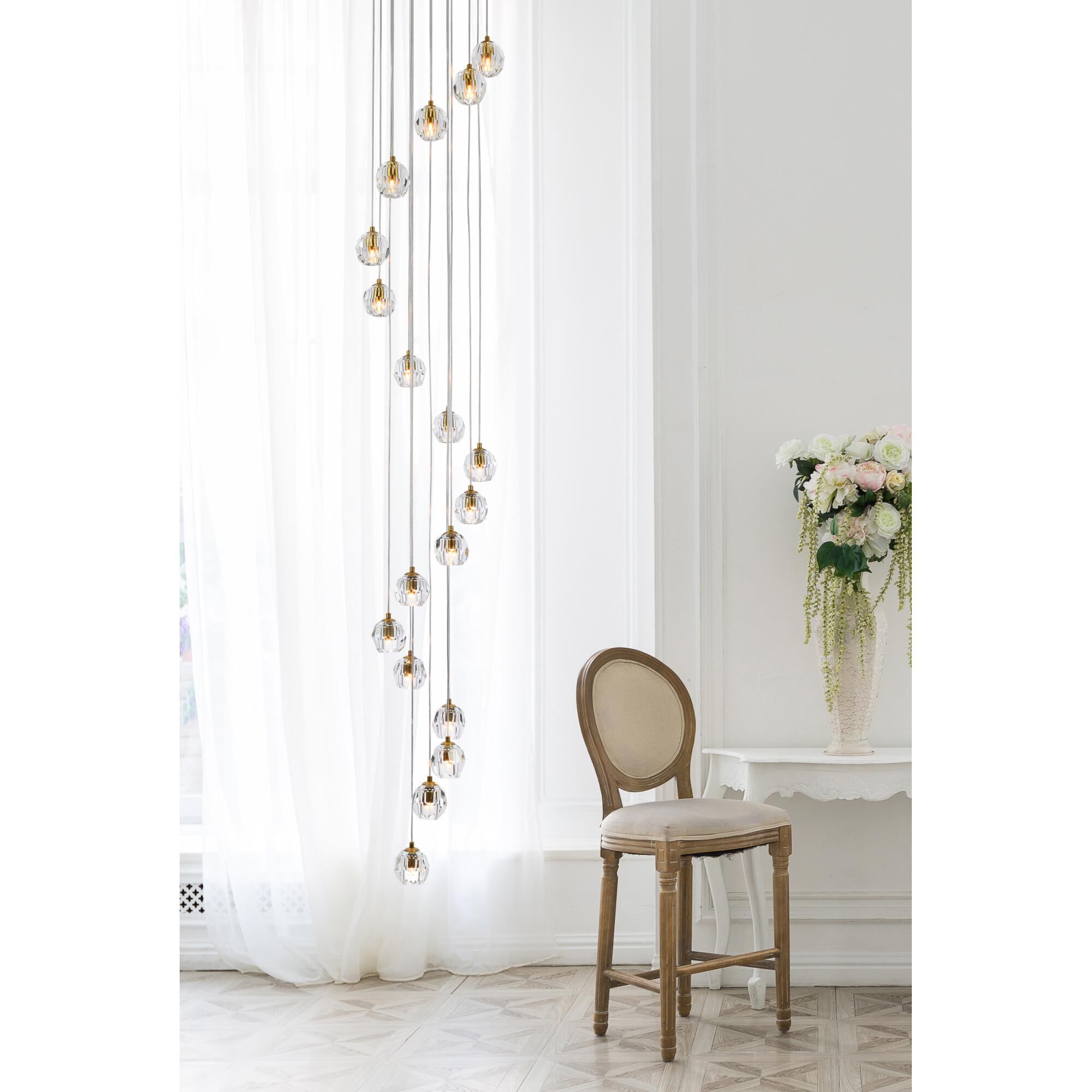 Eren 15 Inch 18 Light LED Multi Light Pendant by Elegant Lighting