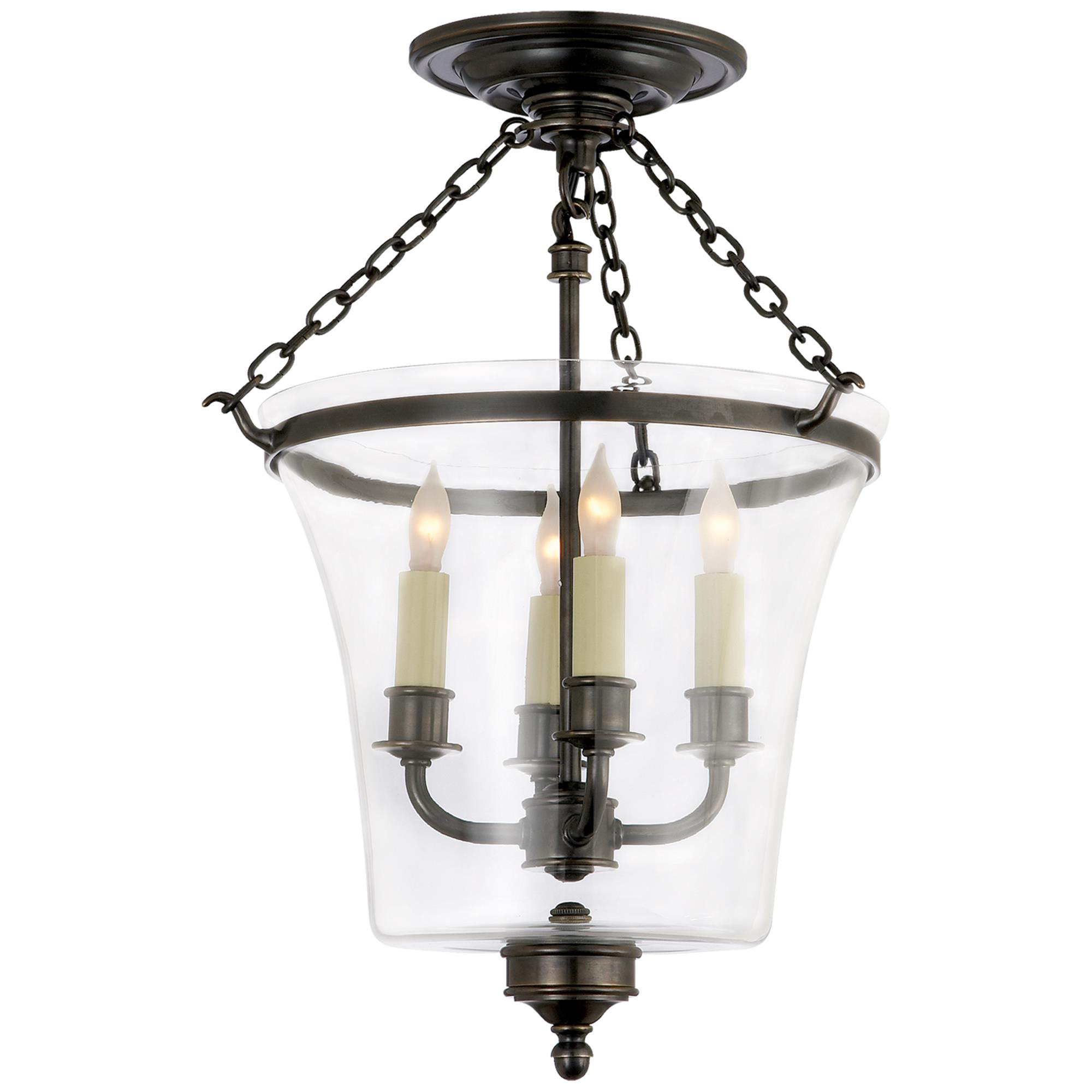 Shown in Bronze finish and Clear glass