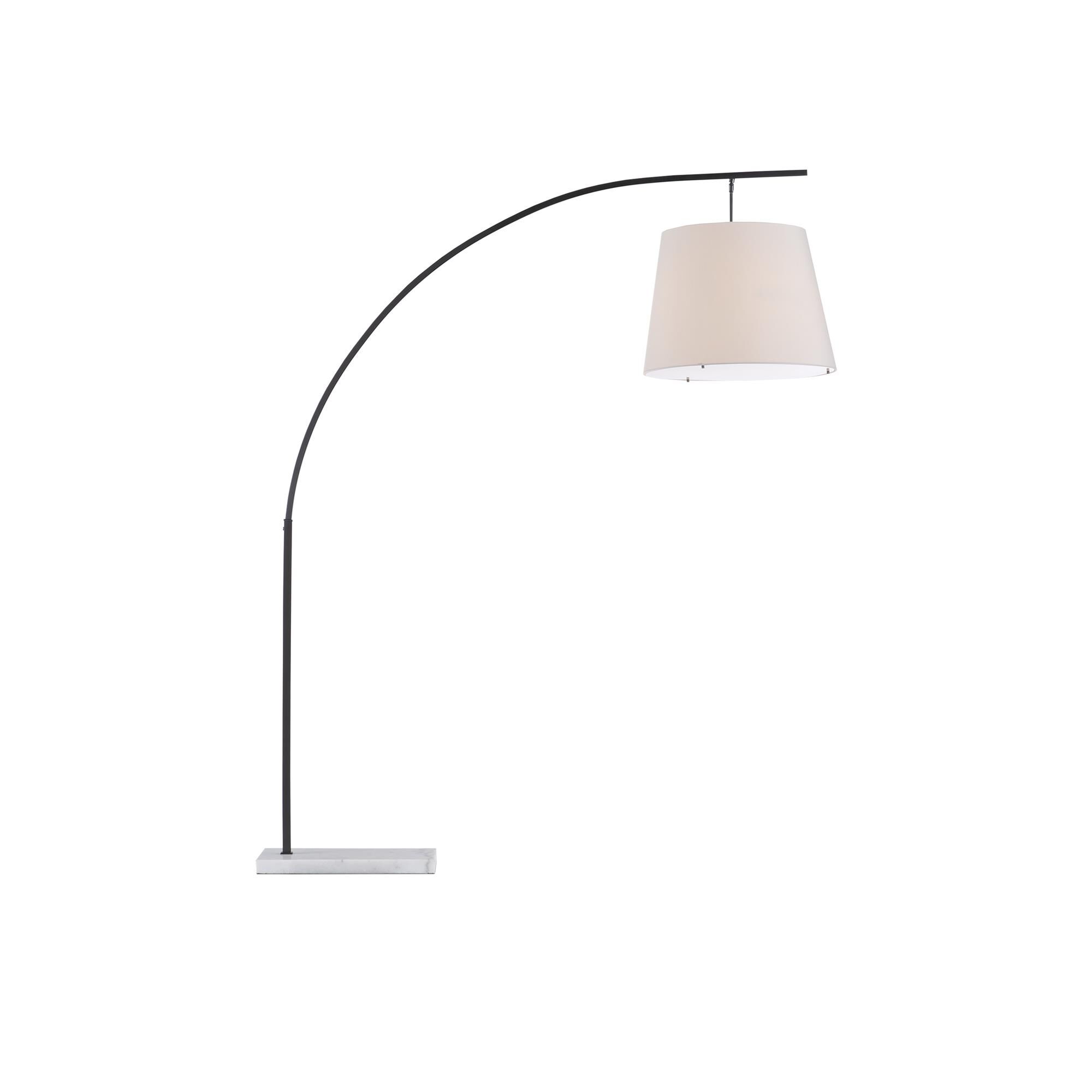 Shown in Oil Rubbed Bronze/White finish and Off White Shantung shade