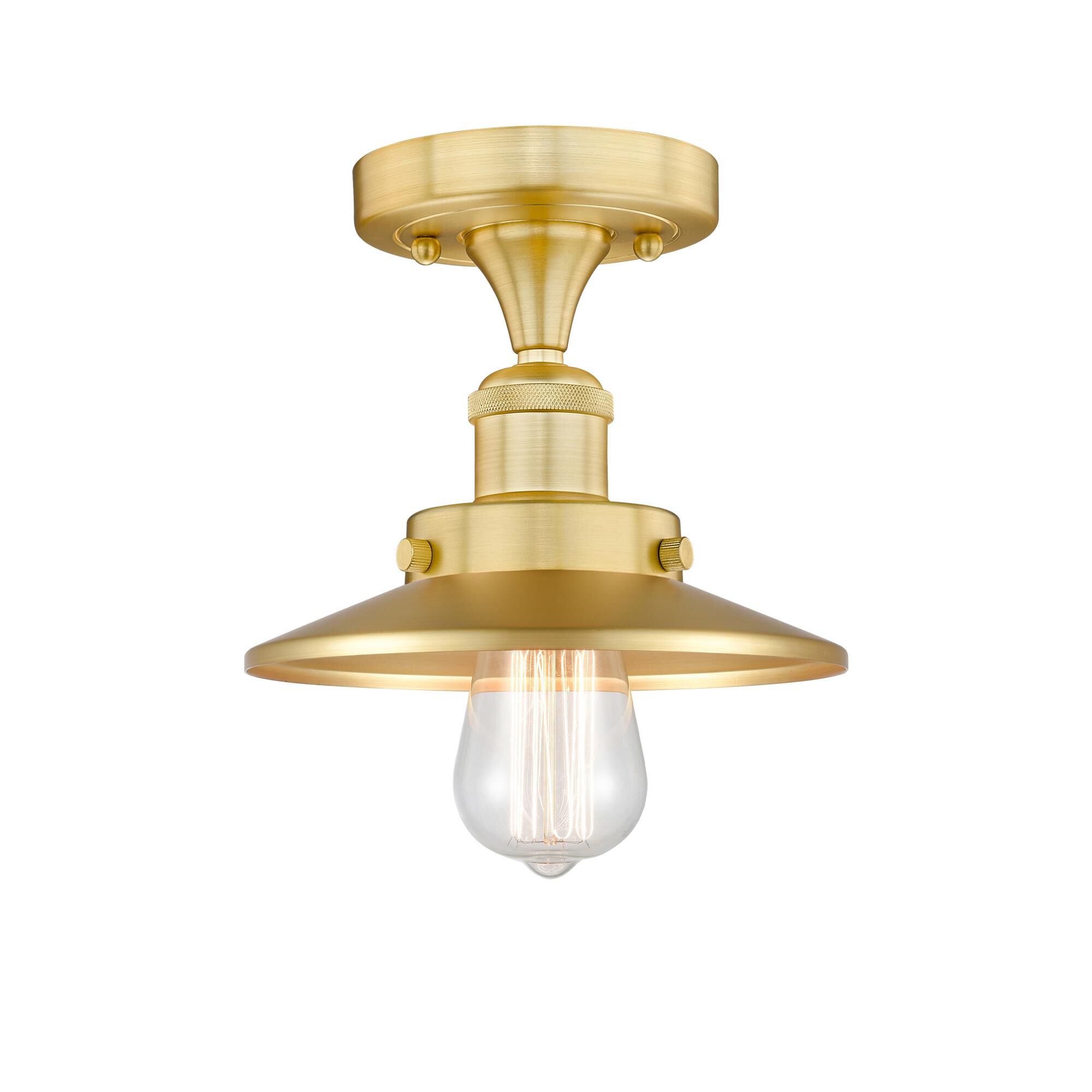 Shown in Satin Gold finish and Satin Gold shade
