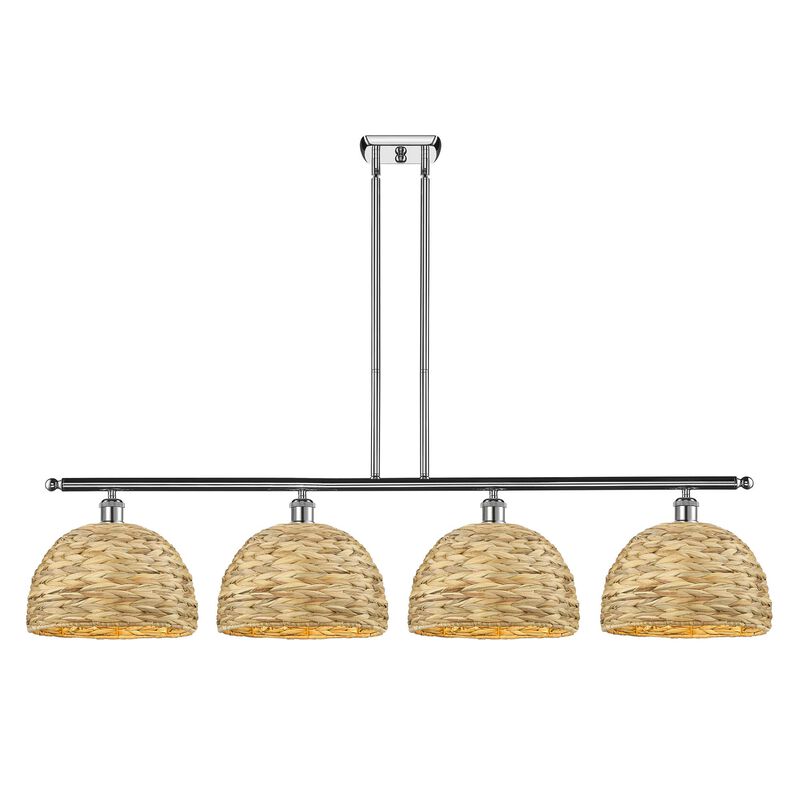 Bruno Marashlian Woven Rattan 50 Inch Linear Suspension Light by Innovations Lighting