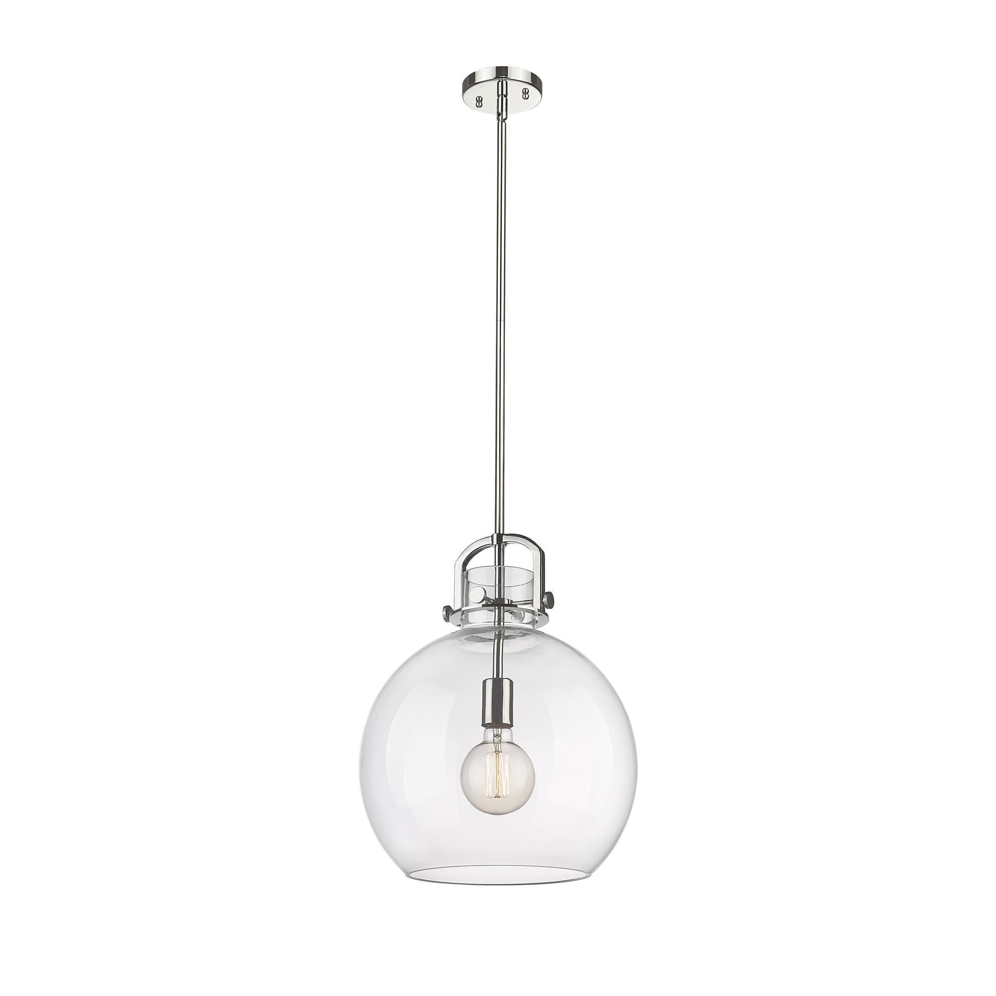 Shown in Polished Nickel finish and Clear glass