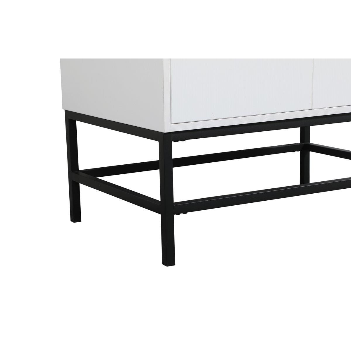 Shown in White finish and Without Backsplash accent
