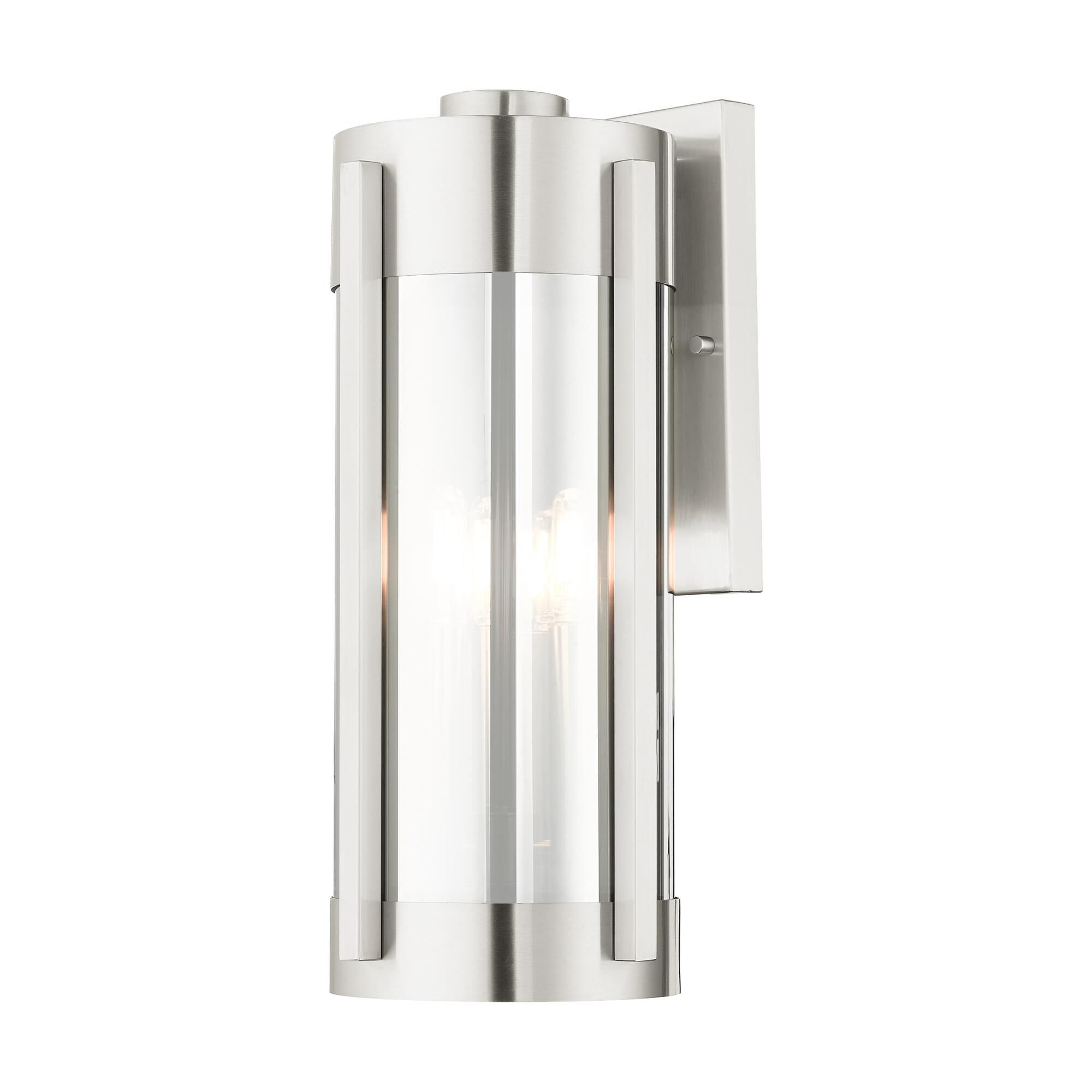 Shown in Brushed Nickel finish and Electrical Plated Smoke glass and Electrical Plated Smoke Glass shade