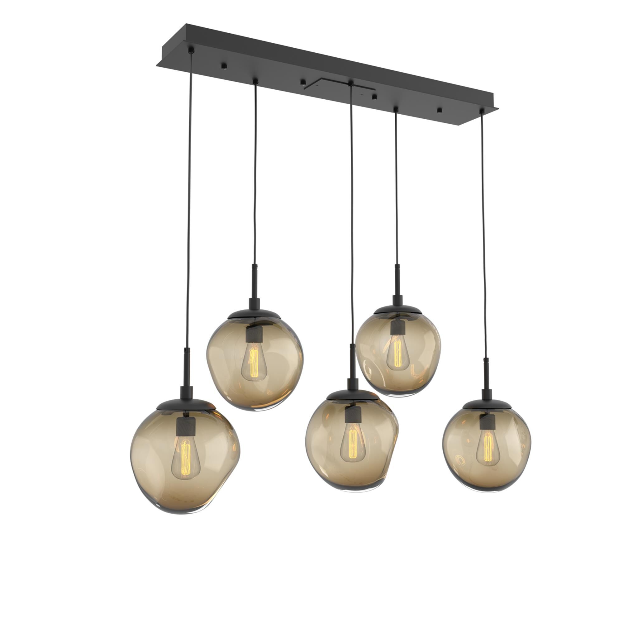 Shown in Matte Black finish and Blown Bronze glass