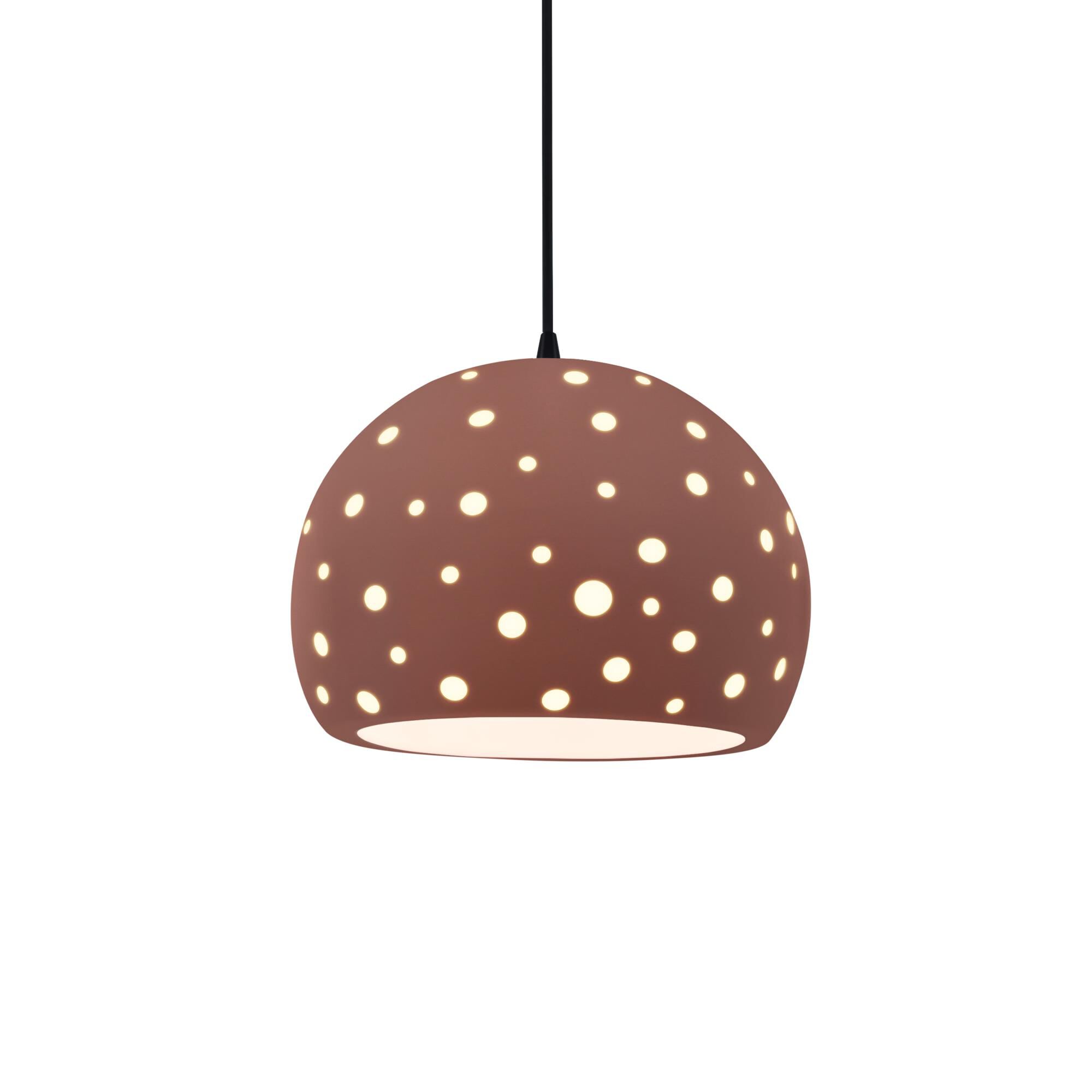 Perforated Globe 10 Inch Large Pendant by Justice Design Group