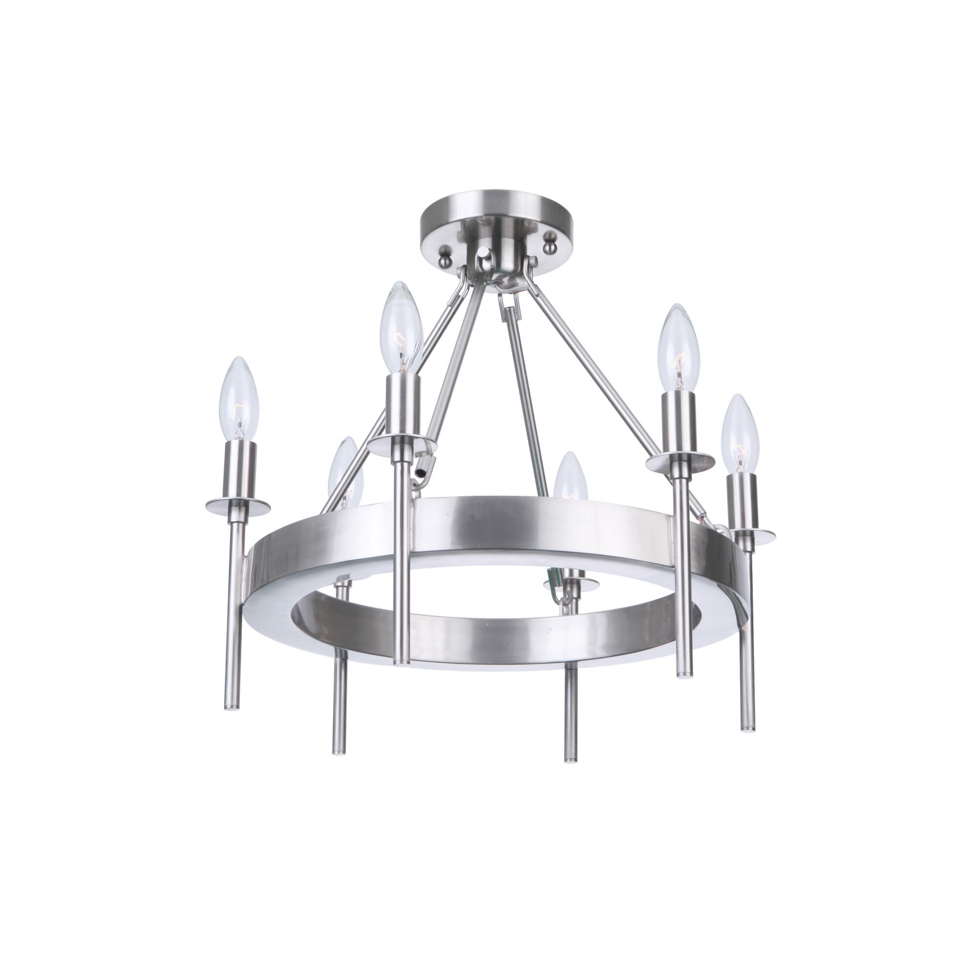 Larrson 17 Inch 6 Light Semi Flush Mount by Craftmade