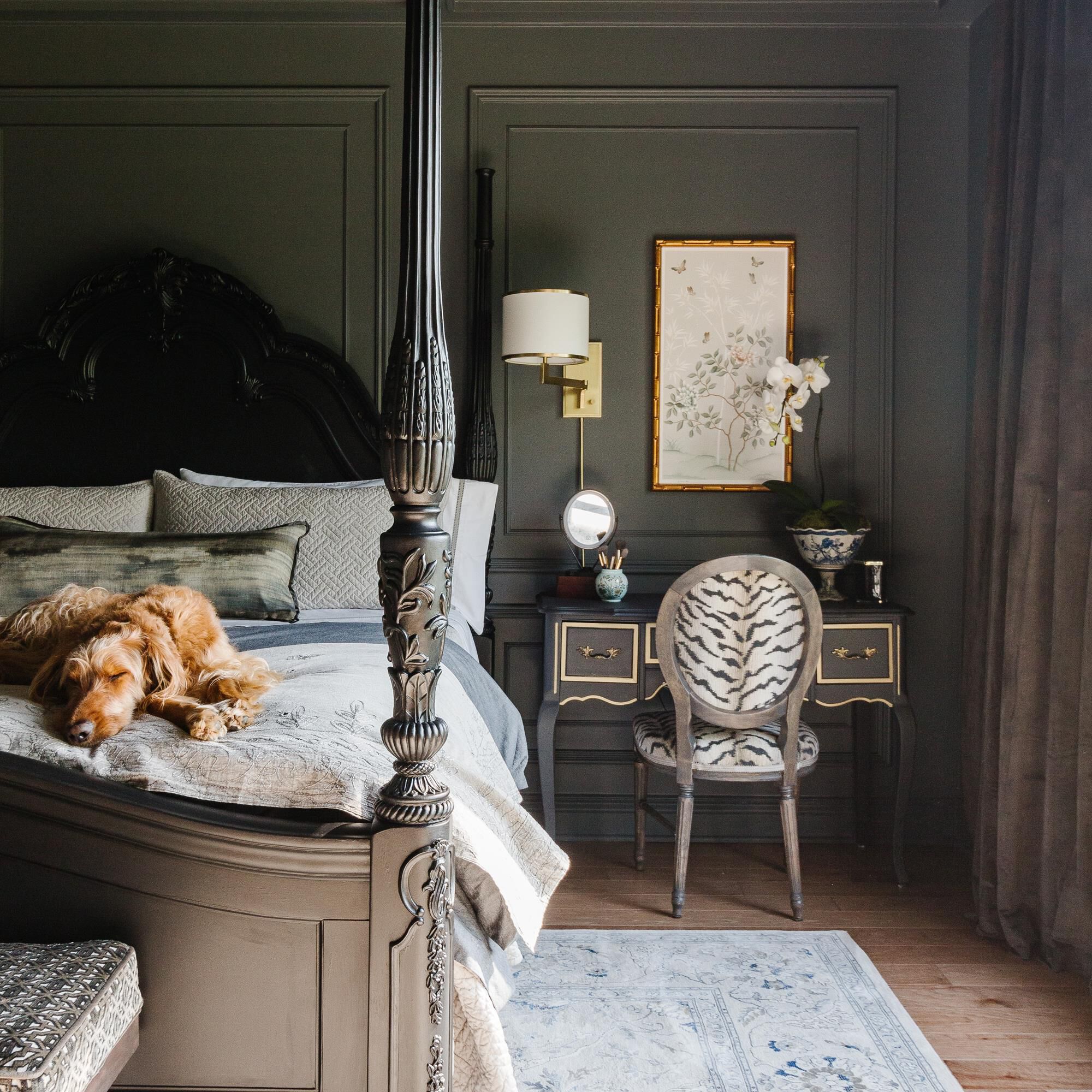 Shown in Aged Brass finish and Silk glass and White shade