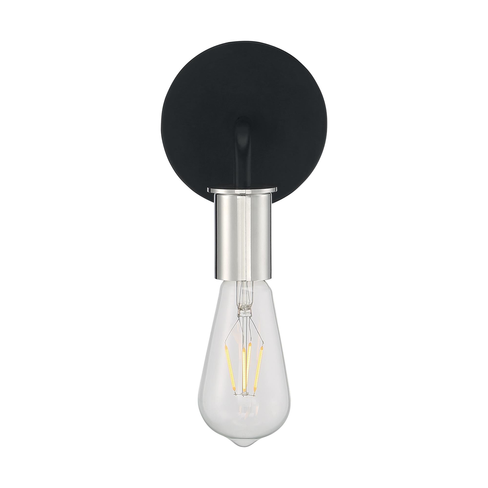 Shown in Black - Polished Nickel finish