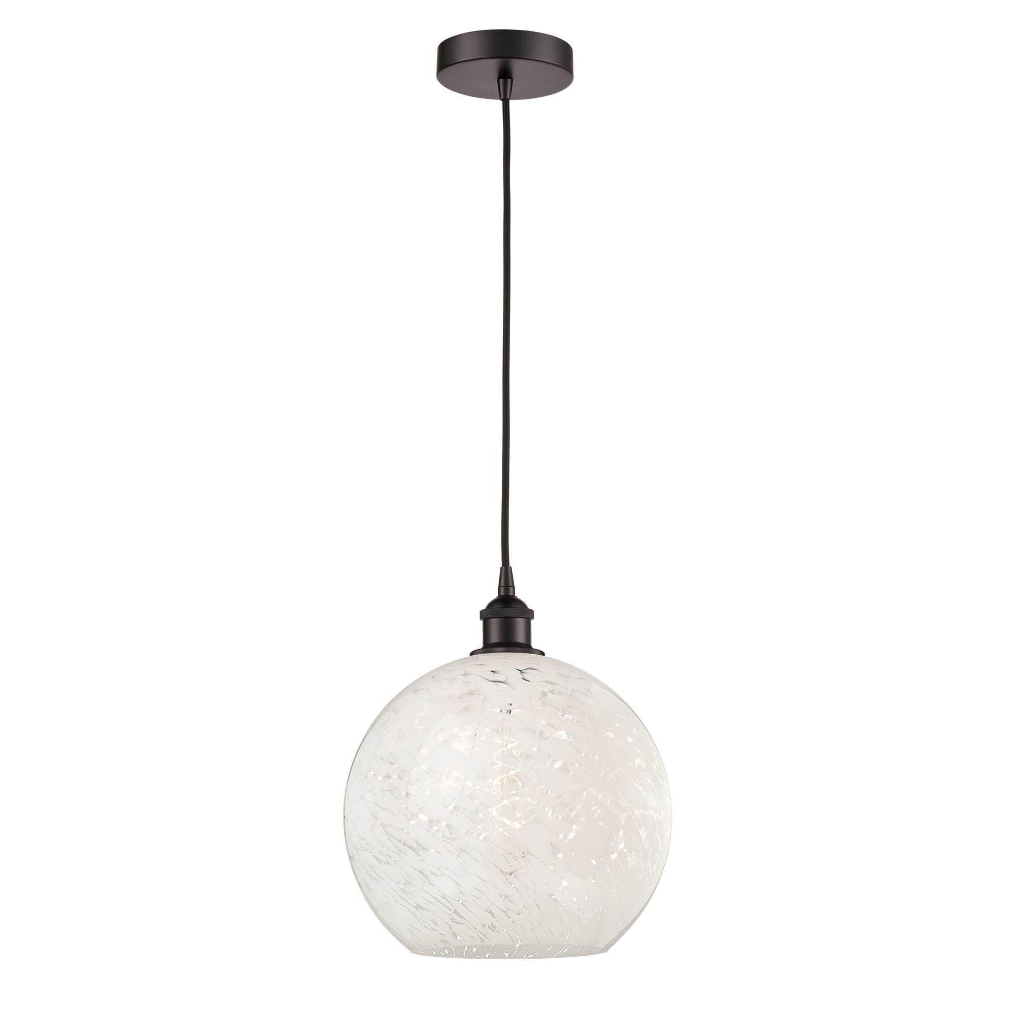 Bruno Marashlian White Mouchette 12 Inch Mini Pendant by Innovations Lighting