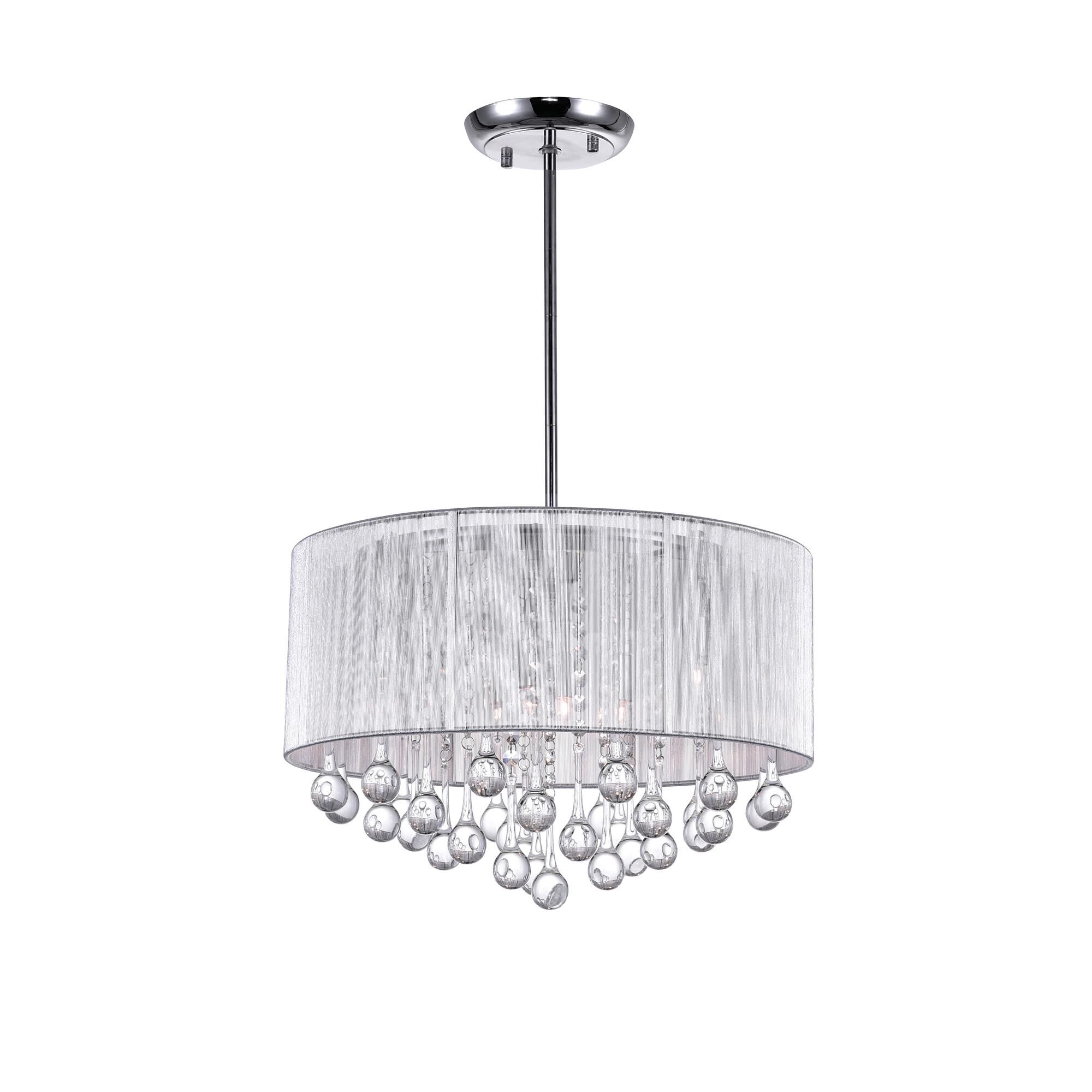 Shown in Chrome finish and K9 Clear crystal and Silver shade