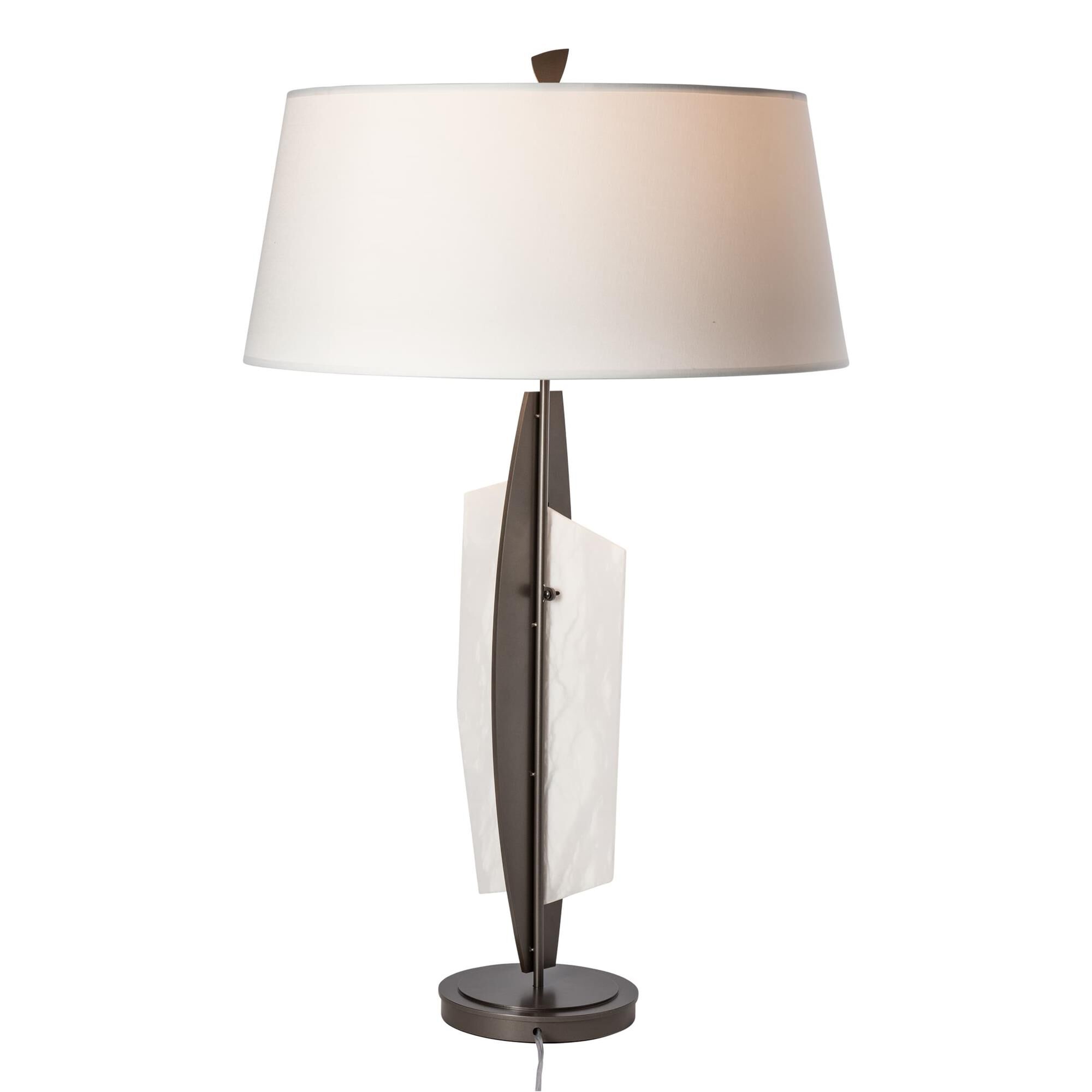Shown in Dark Smoke finish and Natural Anna shade and Alabaster accent