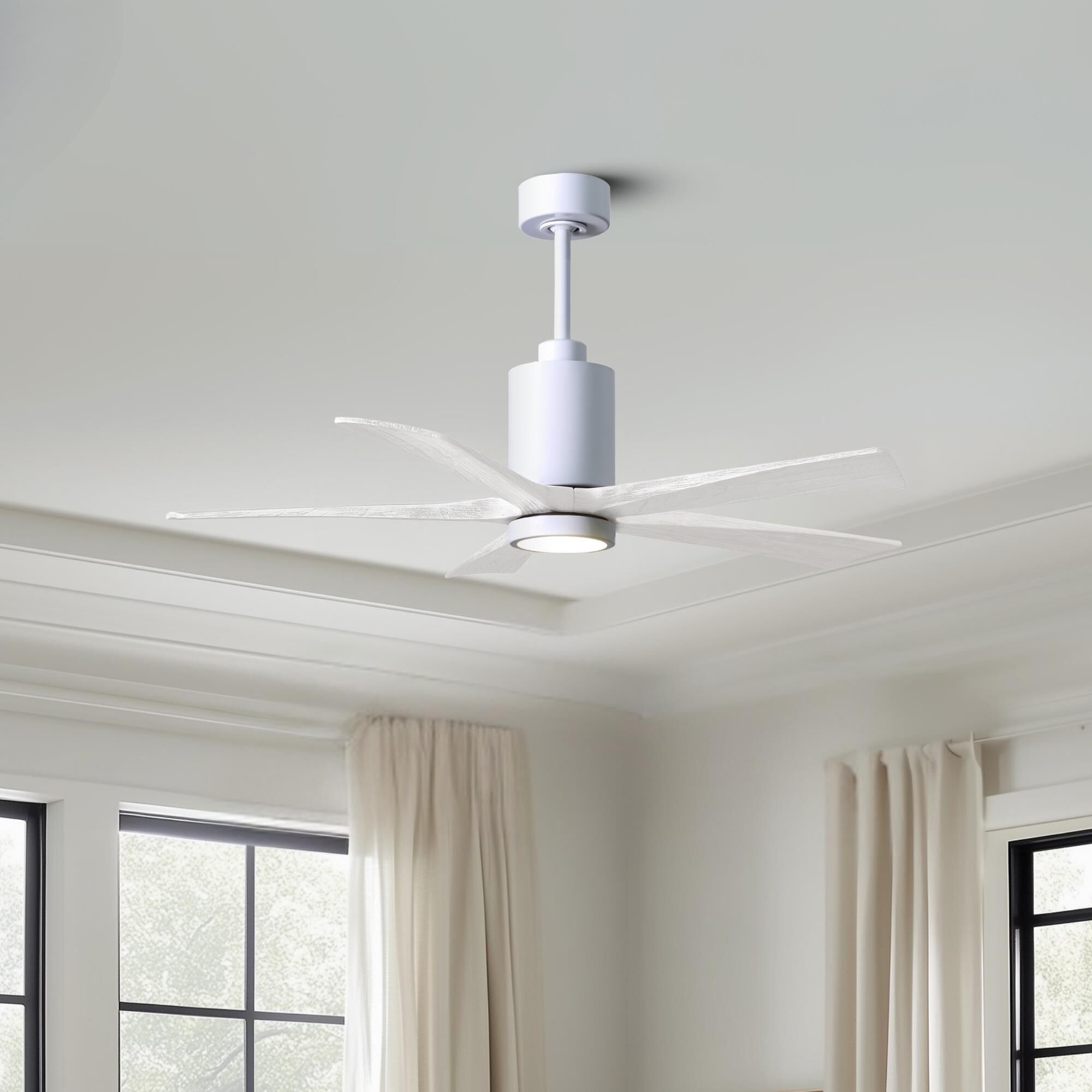 Patricia 52 Inch Ceiling Fan with Light Kit by Matthews Fan Company