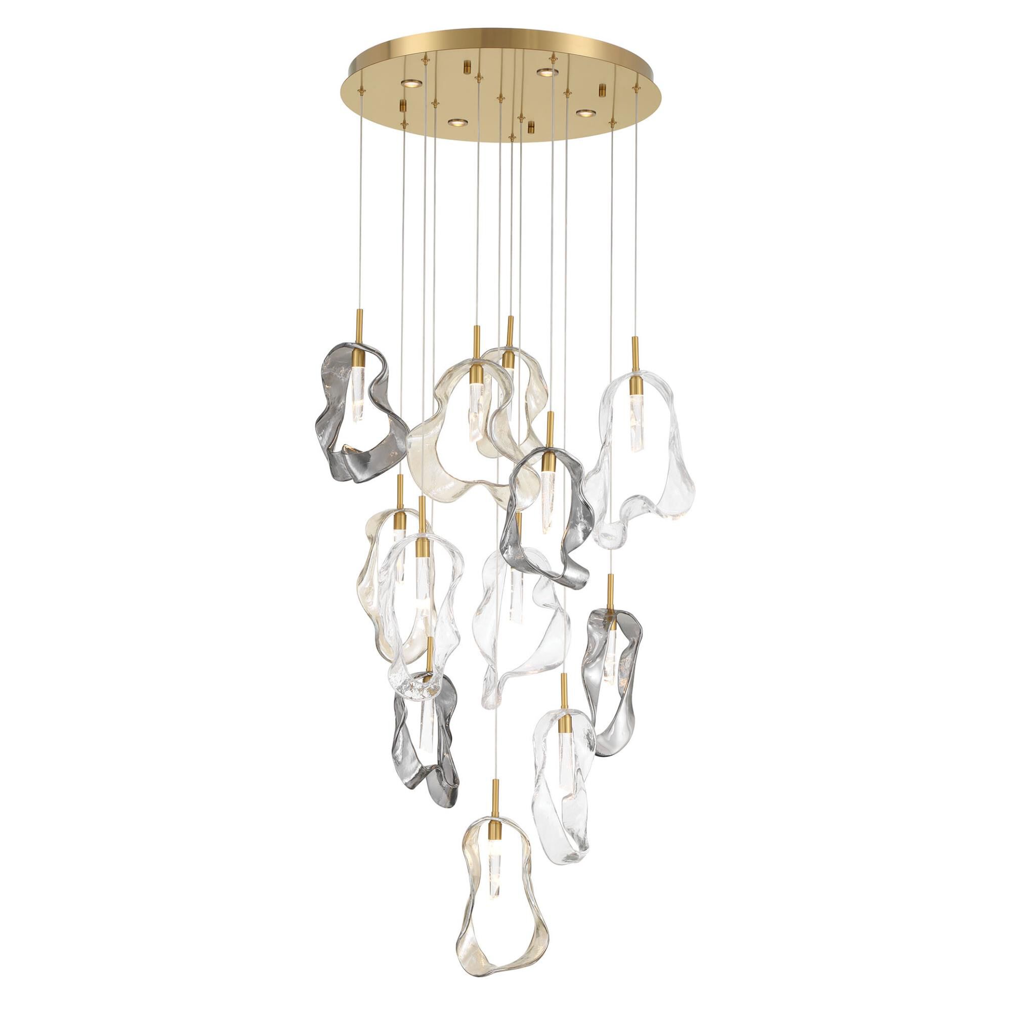 Shown in Gold finish and Mixed glass