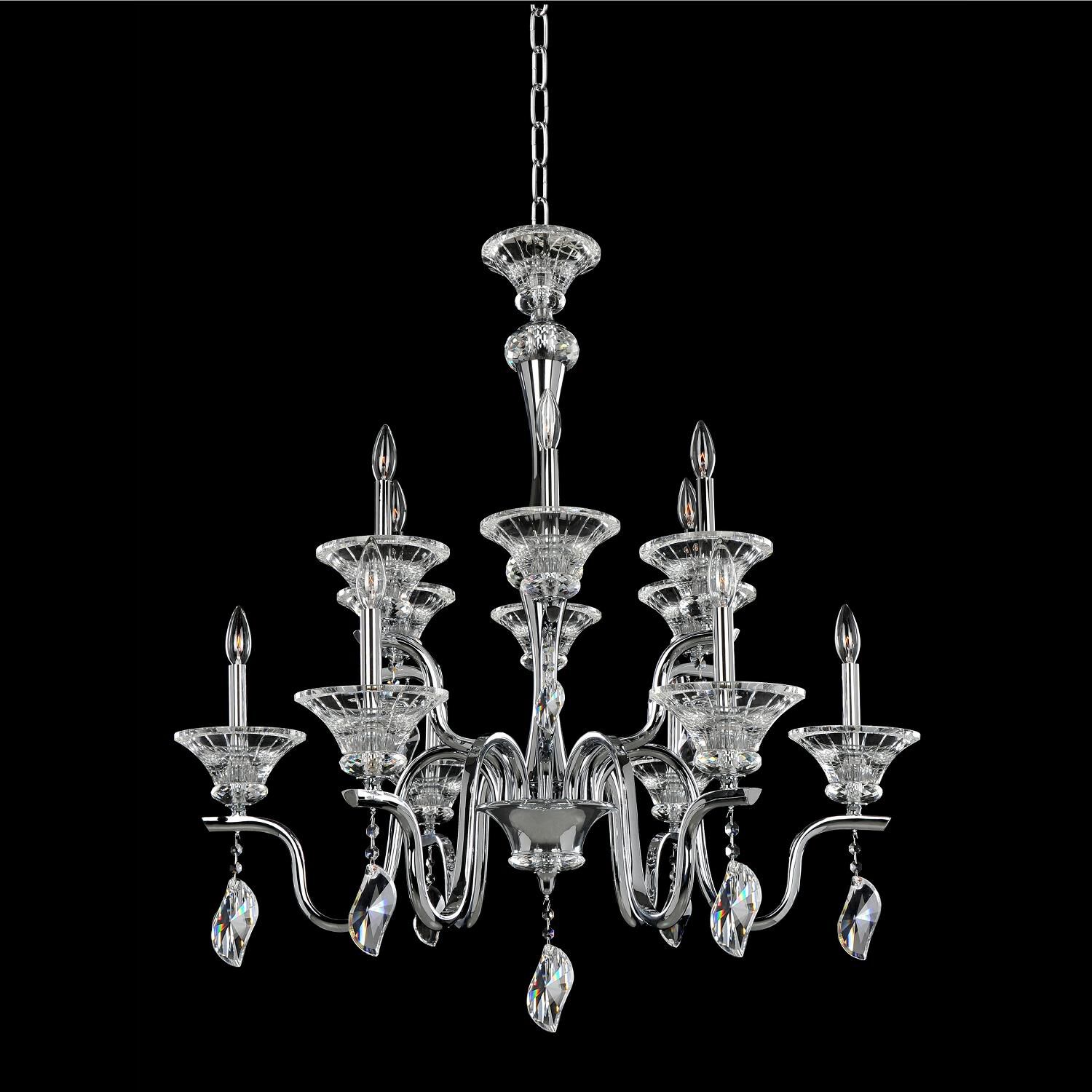 Shown in Chrome finish and Firenze Clear crystal 