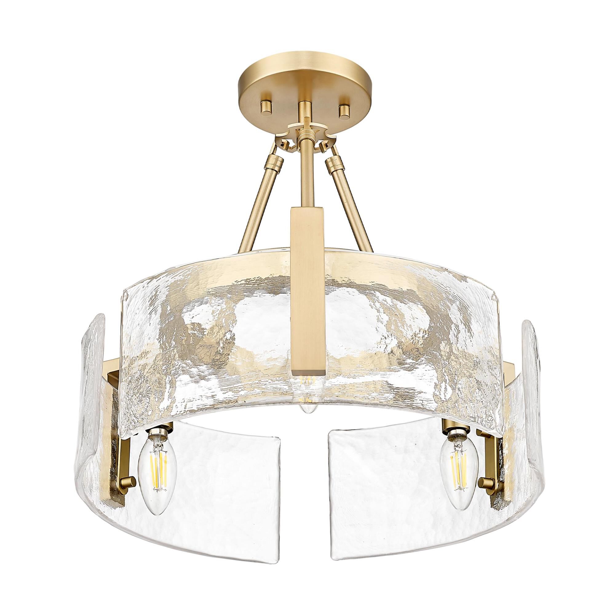Aenon 17 Inch Semi Flush Mount by Golden Lighting