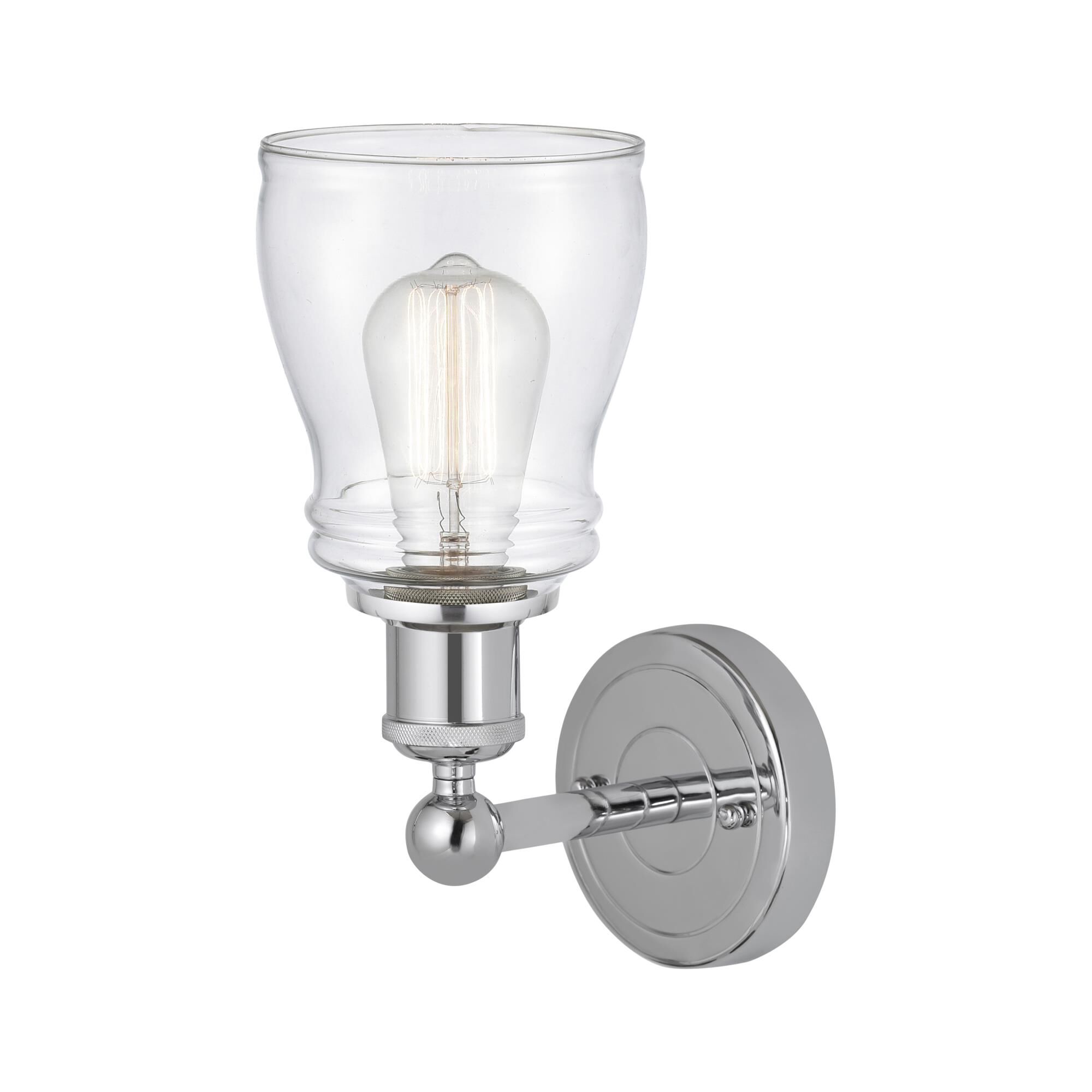 Shown in Polished Chrome  finish and Clear glass