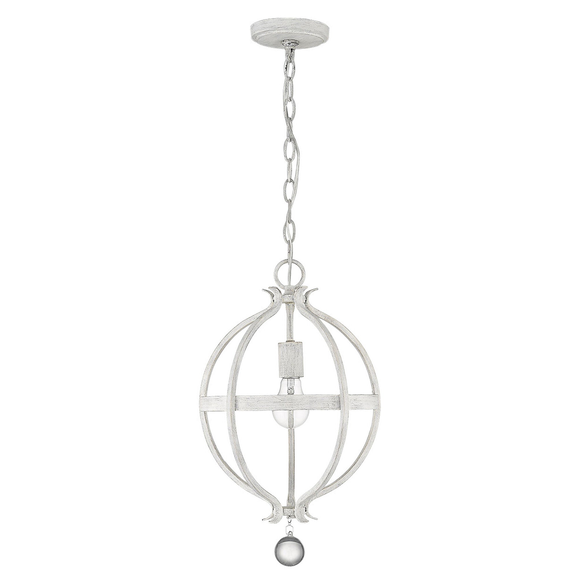 Shown in Country White finish and -- glass and -- shade