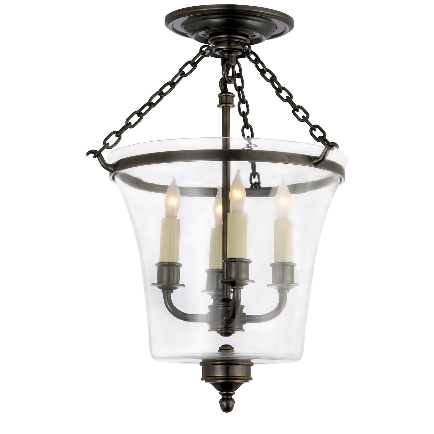 Chapman & Myers Sussex 12 Inch 4 Light Semi Flush Mount by Visual Comfort Signature Collection