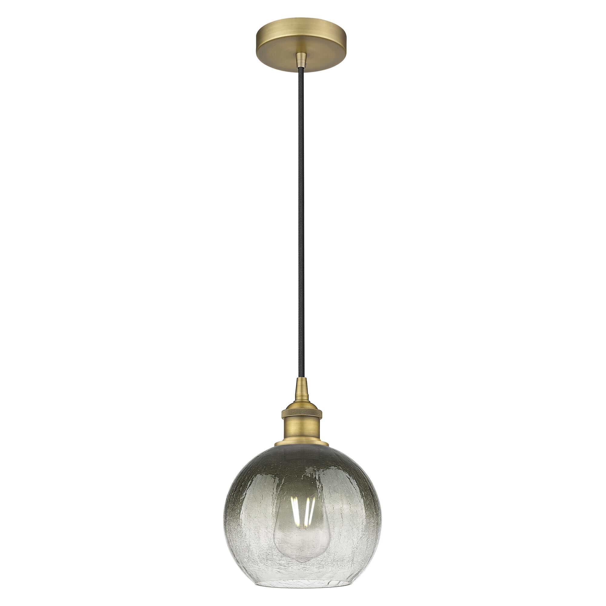 Shown in Brushed Brass finish and Slate glass
