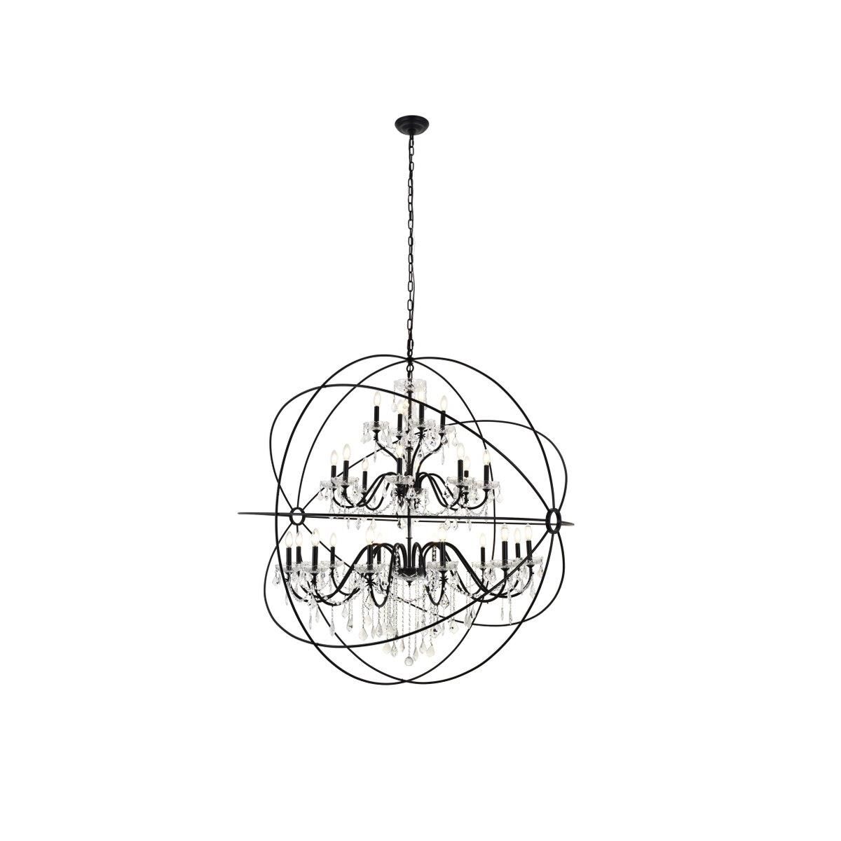 Shown in Black finish and Clear Royal Cut crystal