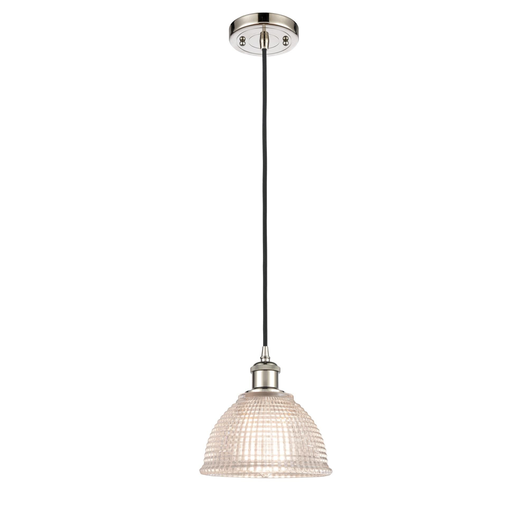 Shown in Polished Nickel finish and Clear Arietta glass