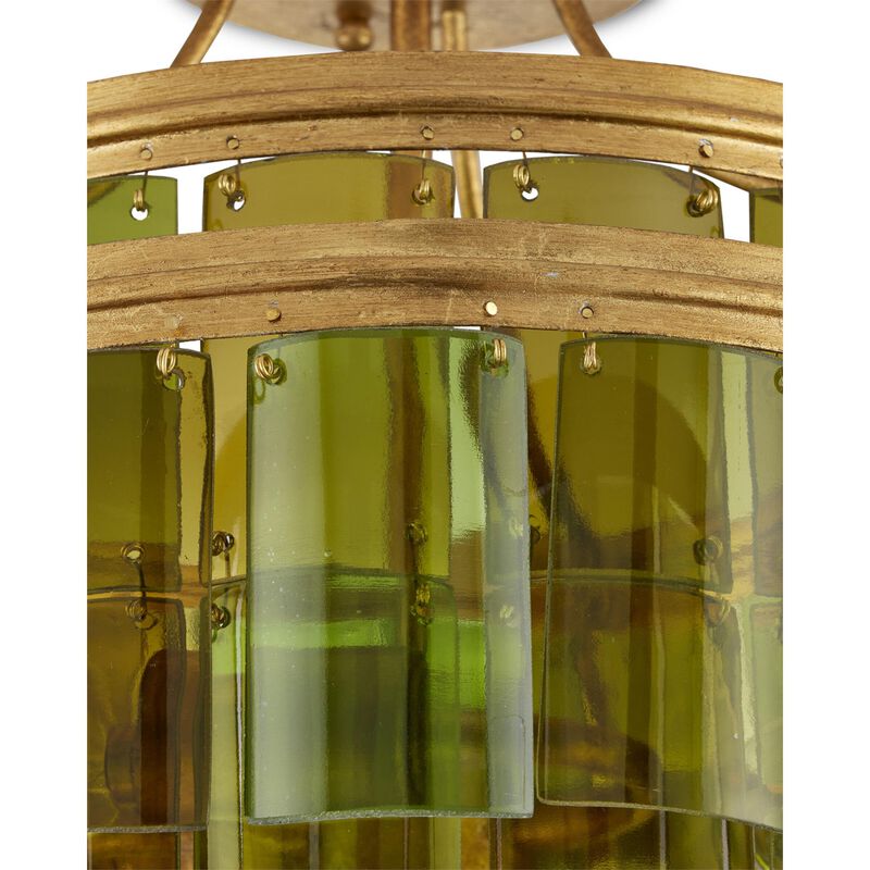 Vintner 15 Inch 3 Light Semi Flush Mount by Currey and Company