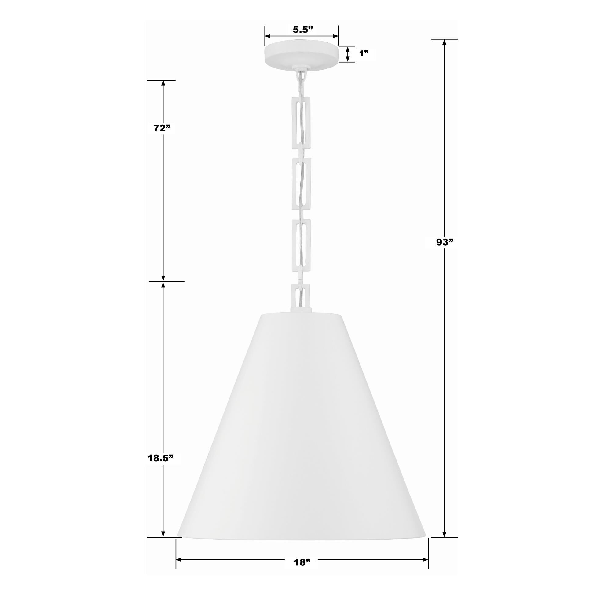 Brian Patrick Flynn Alston 18 Inch Large Pendant by Crystorama