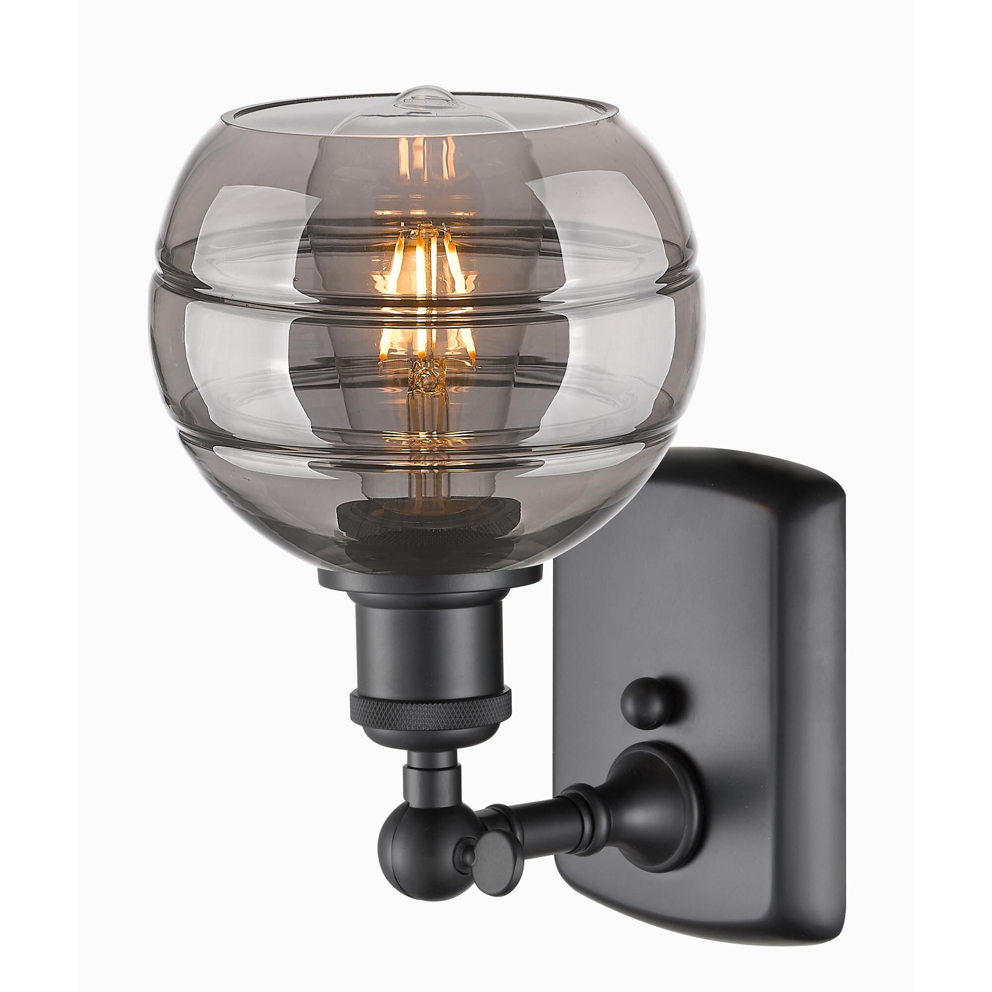 Shown in Matte Black finish and Light Smoke glass