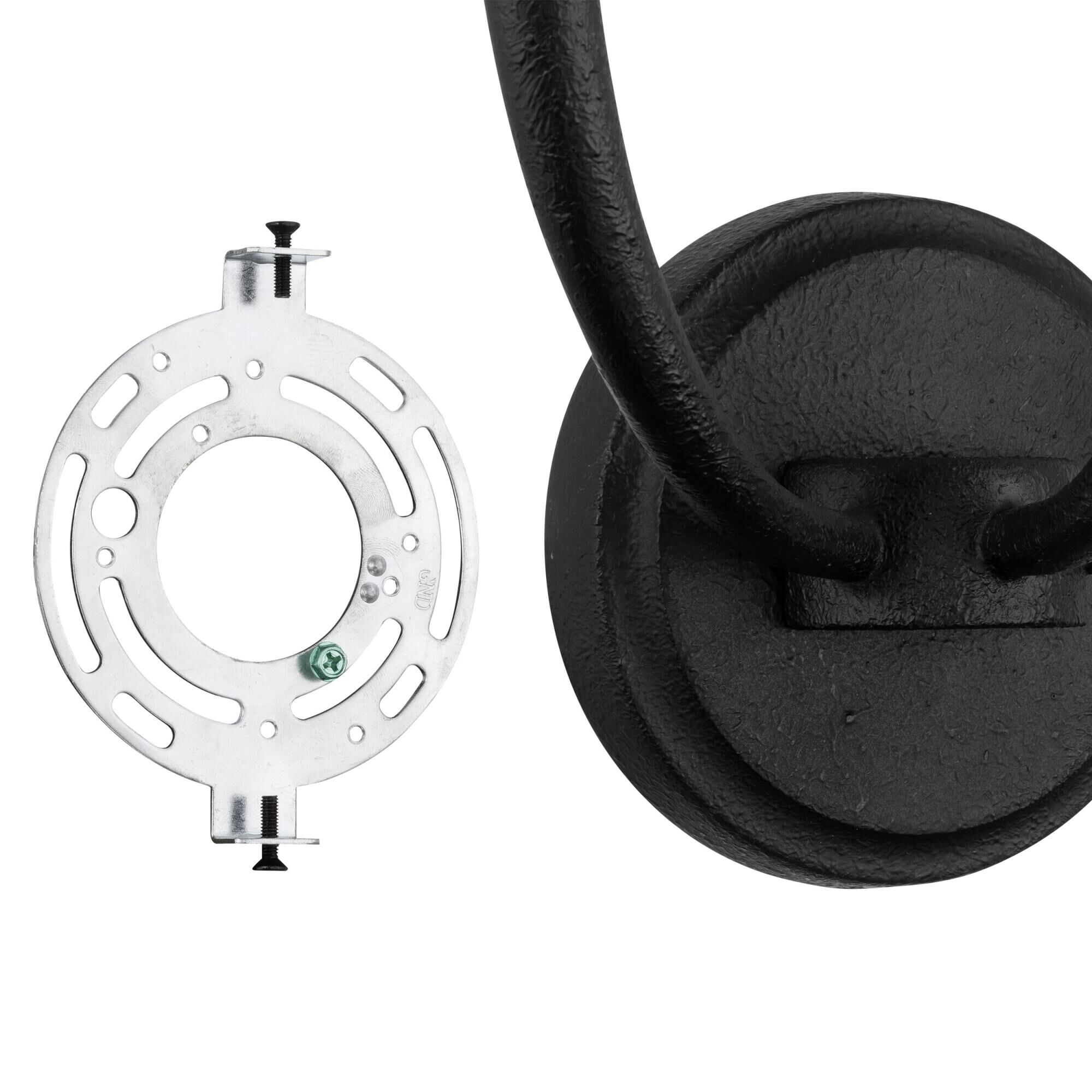 Shown in Plaster Black finish and Opal glass