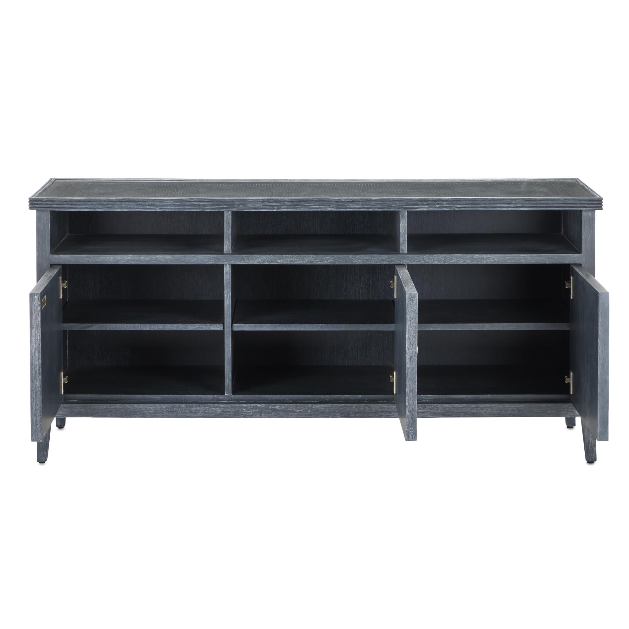 Shown in Vintage Navy, Polished Brass, Clear finish