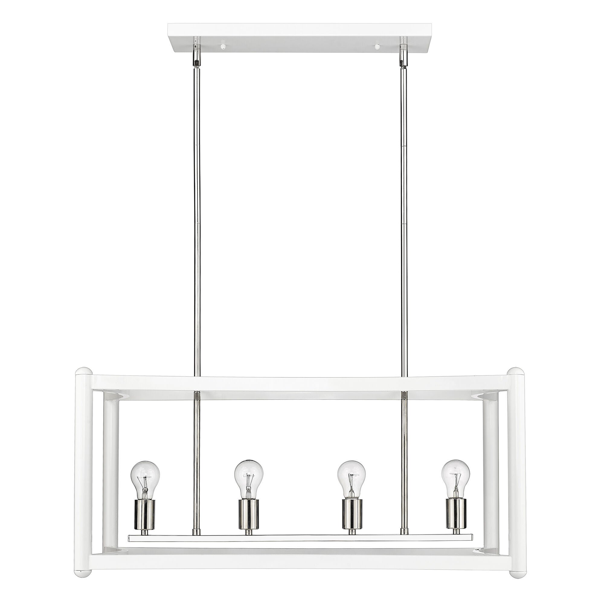 Shown in White With Polished Nickel Cluster finish
