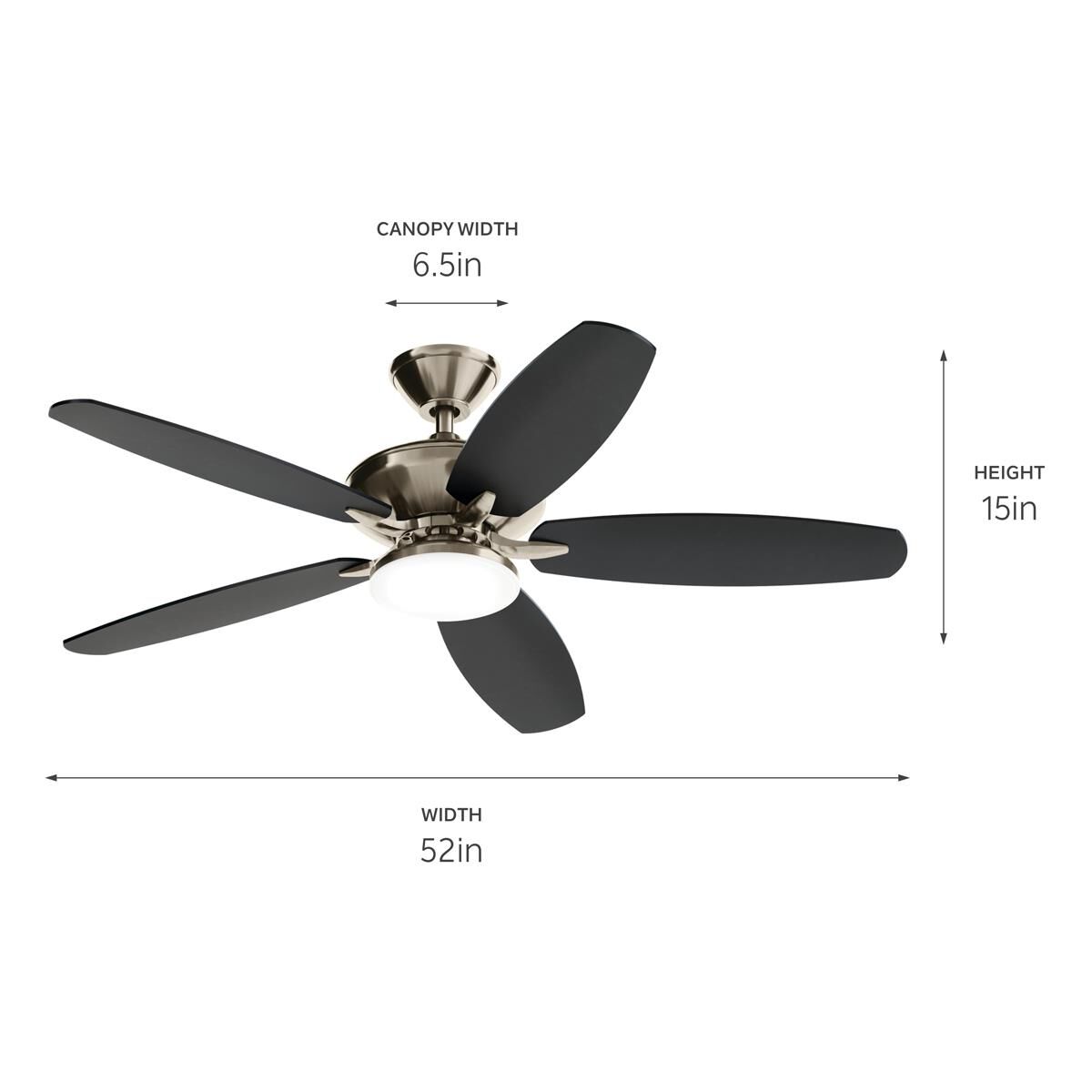 Renew 52 Inch Ceiling Fan with Light Kit by Kichler Lighting