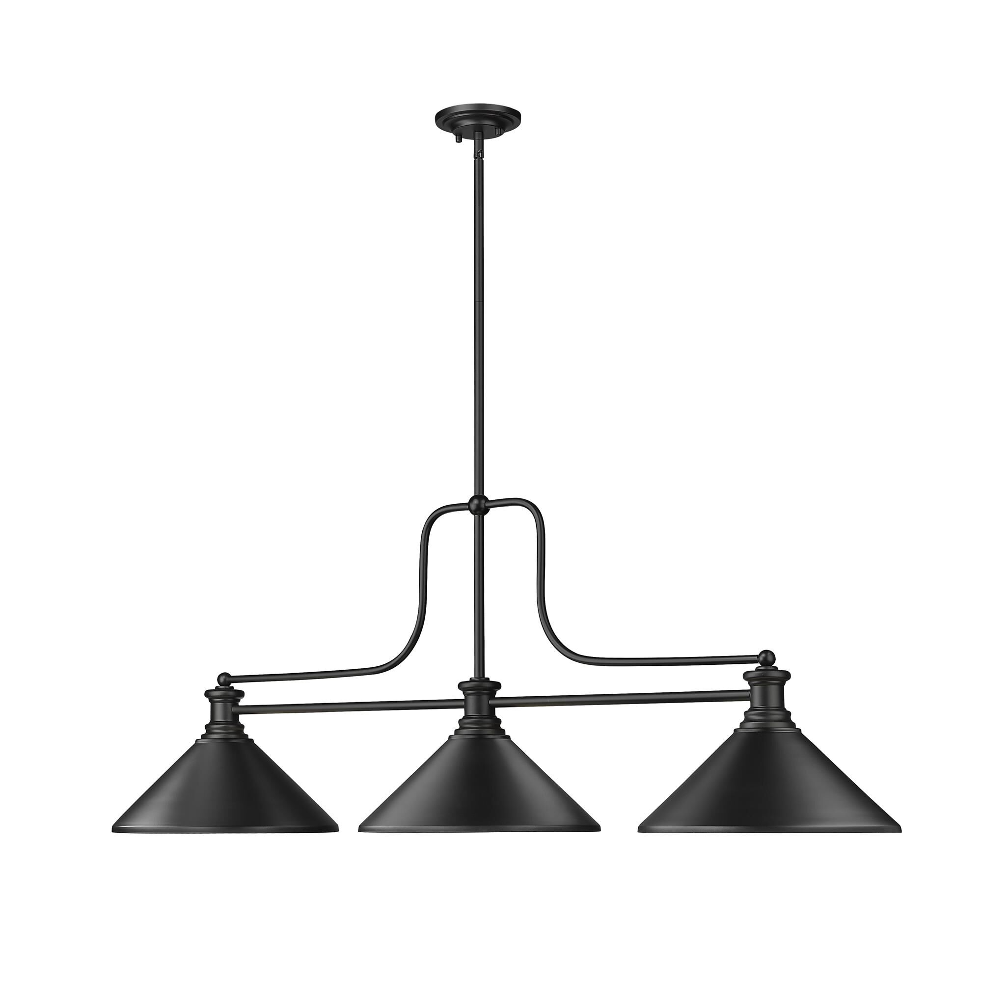 Shown in Matte Black finish and Matte Black shade