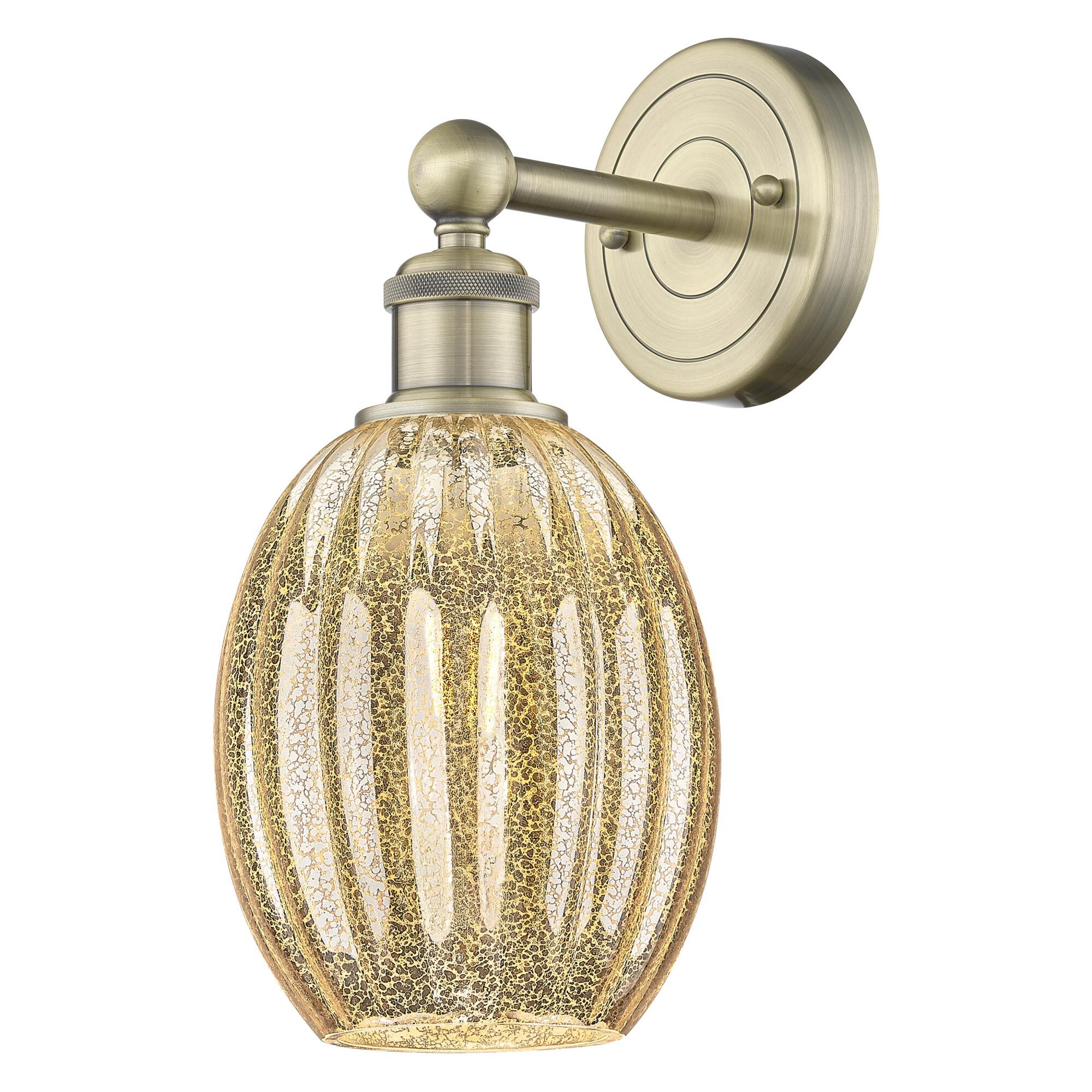 Shown in Antique Brass finish and Mercury glass