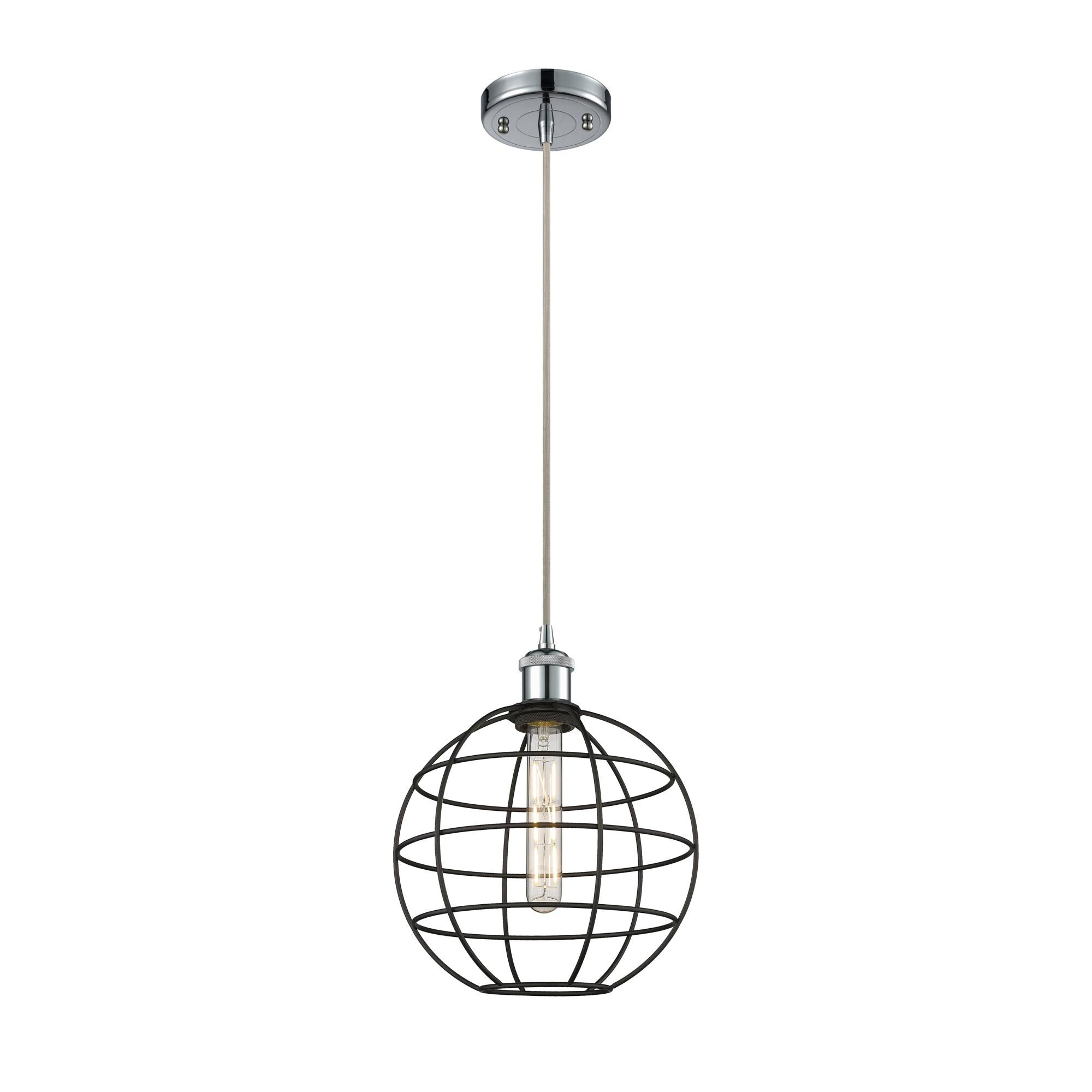 Shown in Polished Chrome finish and Matte Black shade