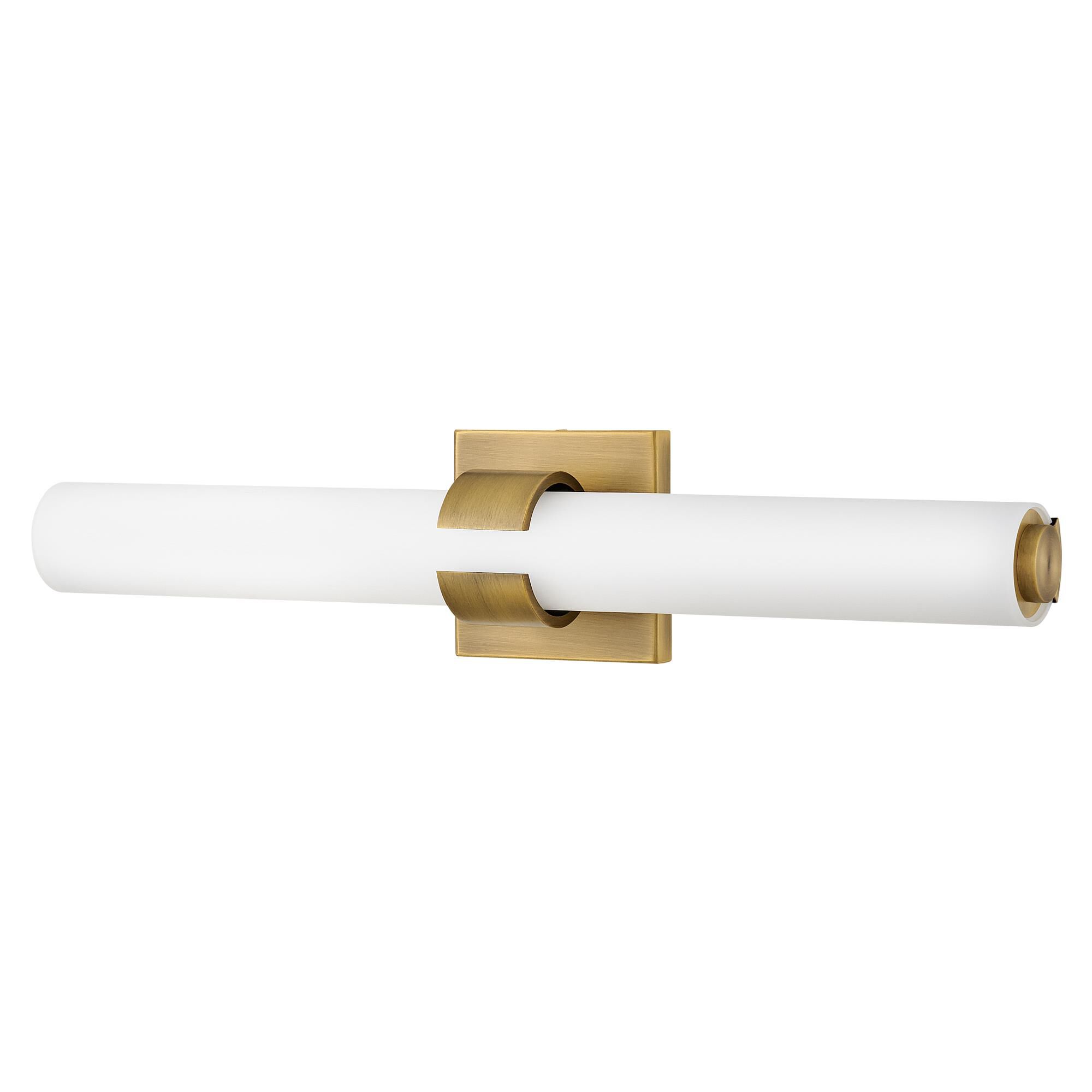 Shown in Lacquered Brass finish and Etched White glass