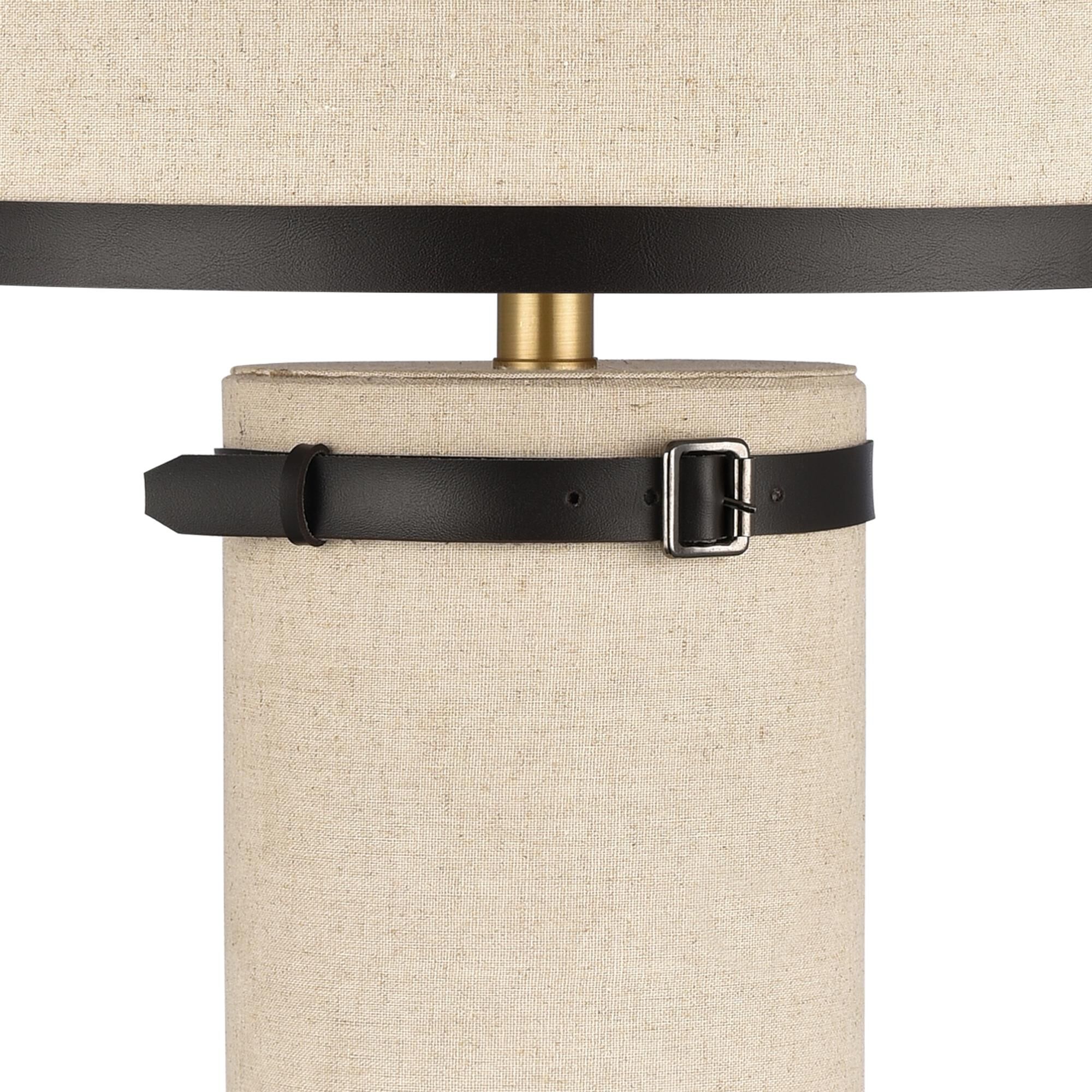 Shown in Oatmeal finish and Oatmeal Linen Drum Shade glass and Oatmeal Linen Drum shade