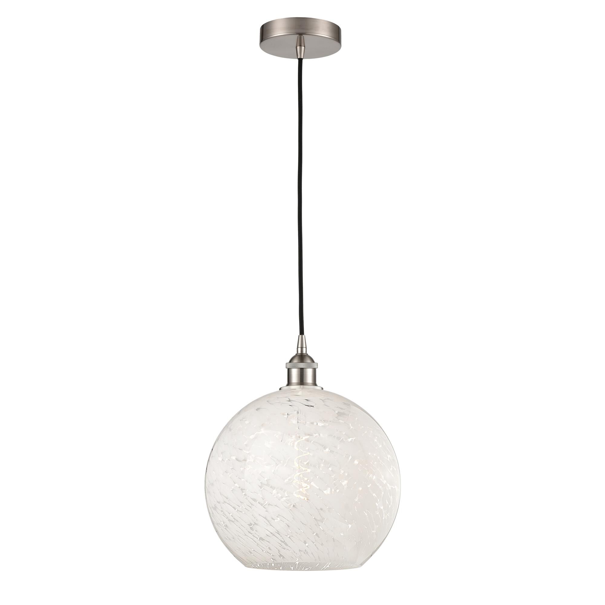 Bruno Marashlian White Mouchette 12 Inch Mini Pendant by Innovations Lighting