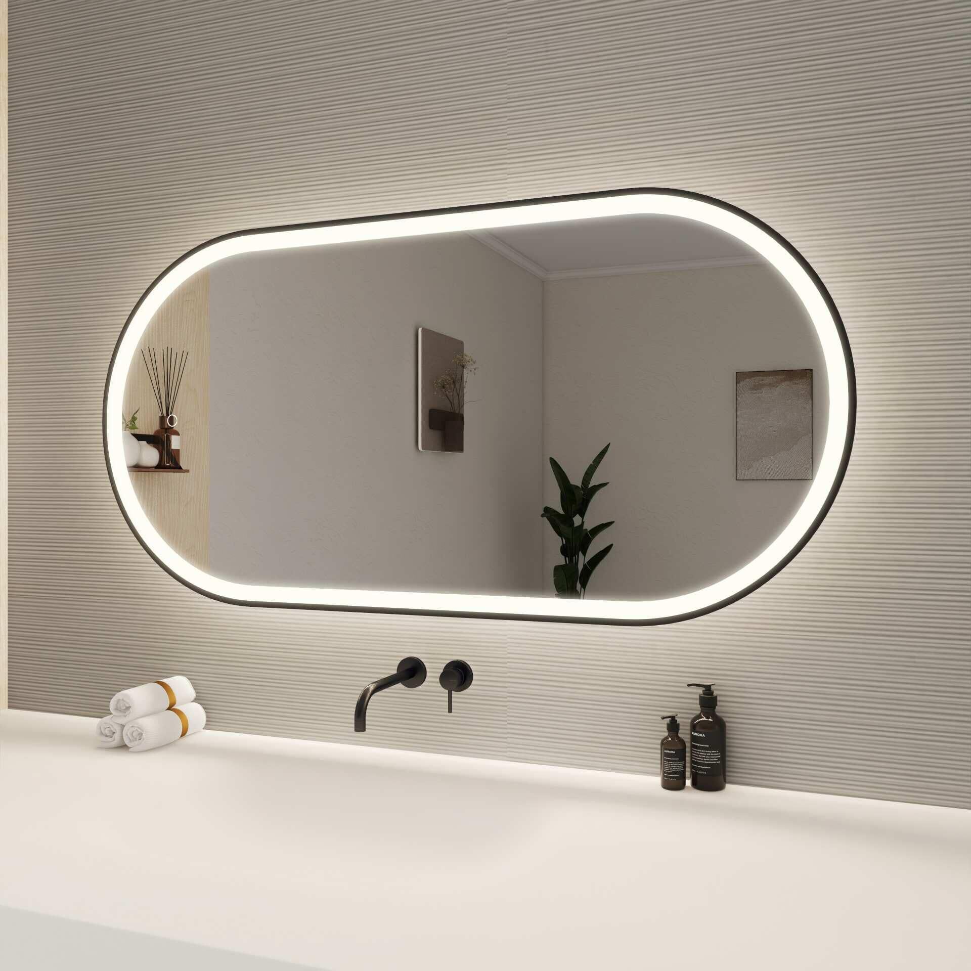 Harmoni 48 Inch Oval LED Lighted Mirror by Elegant Decor