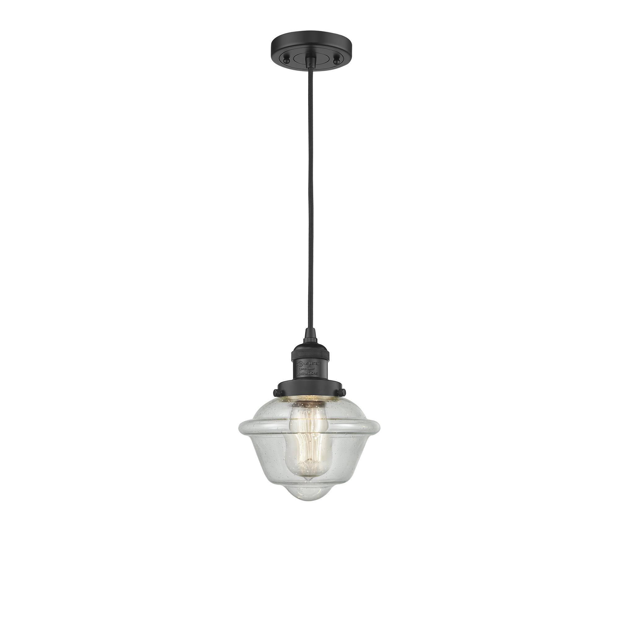 Shown in Matte Black finish and Seedy glass
