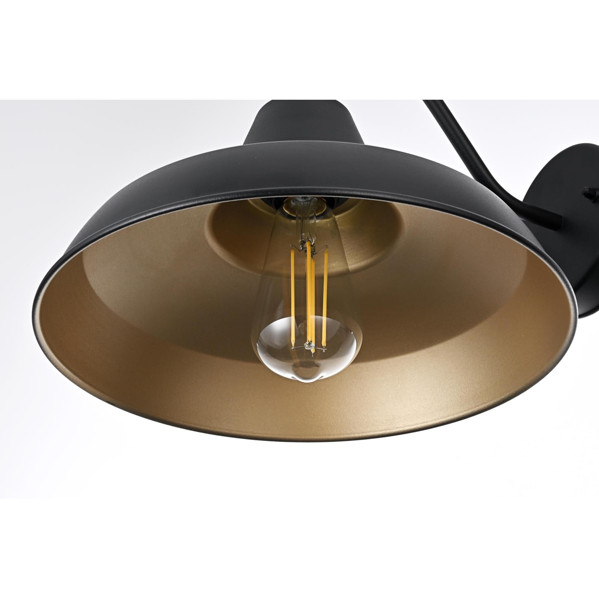 Shown in Black finish and Clear glass