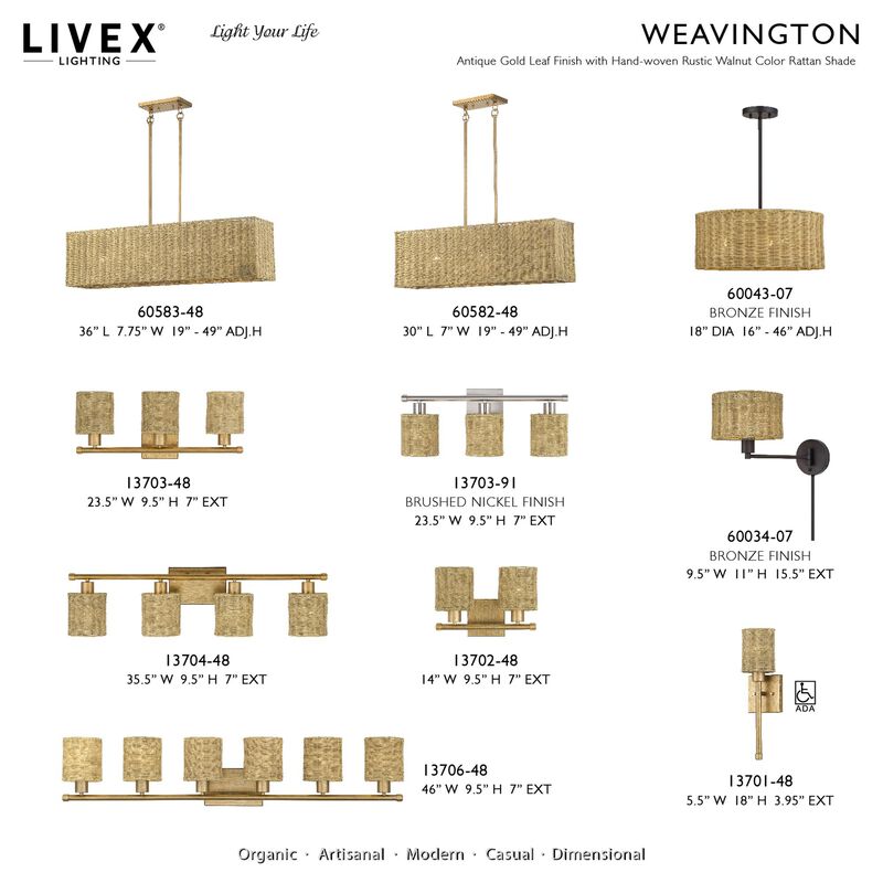 Weavington 24 Inch Bath Vanity Light by Livex Lighting