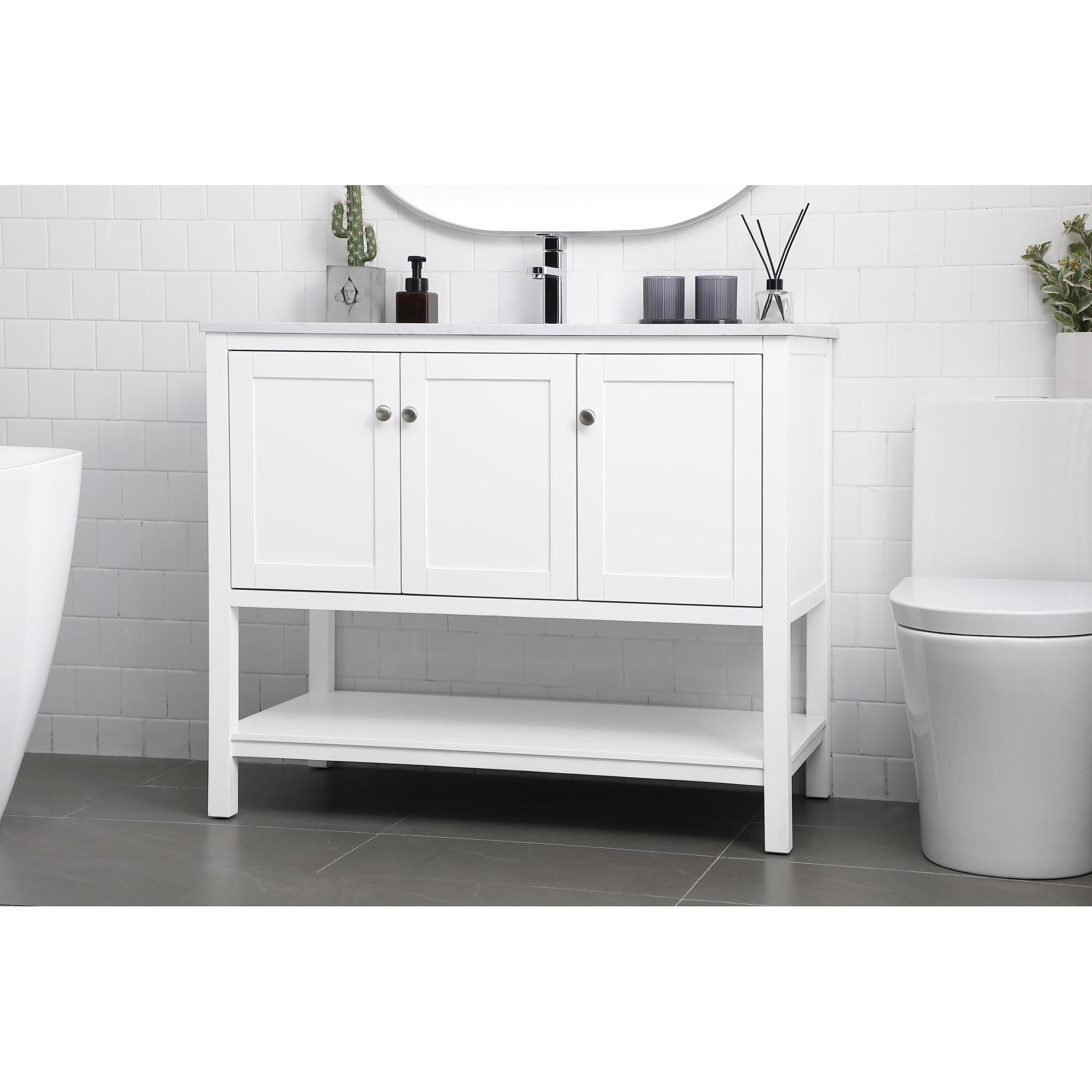 Shown in White finish